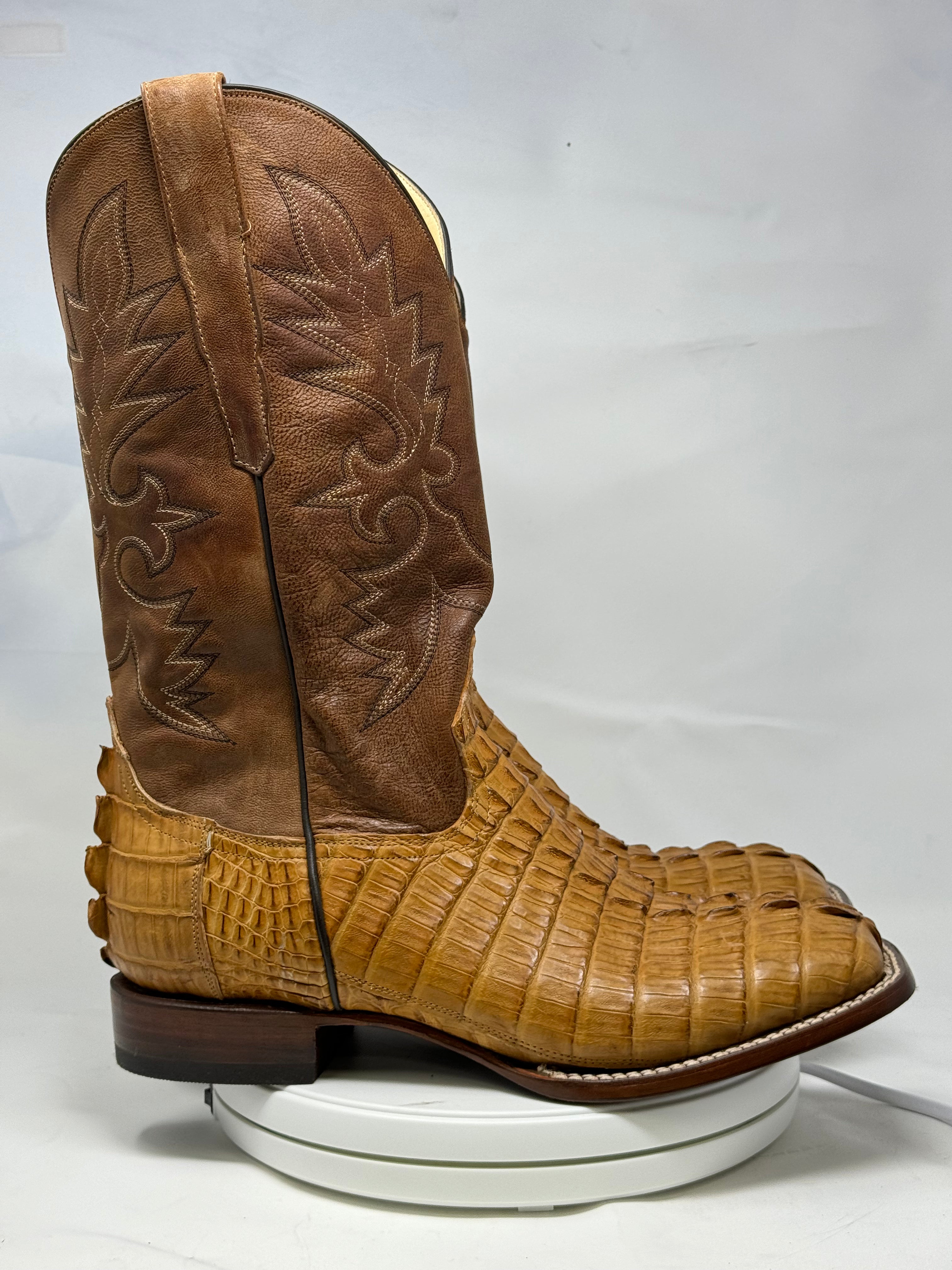 DJ2036 | Don Juan Boots Men's Caiman Tail Saddle Tan H Toe P