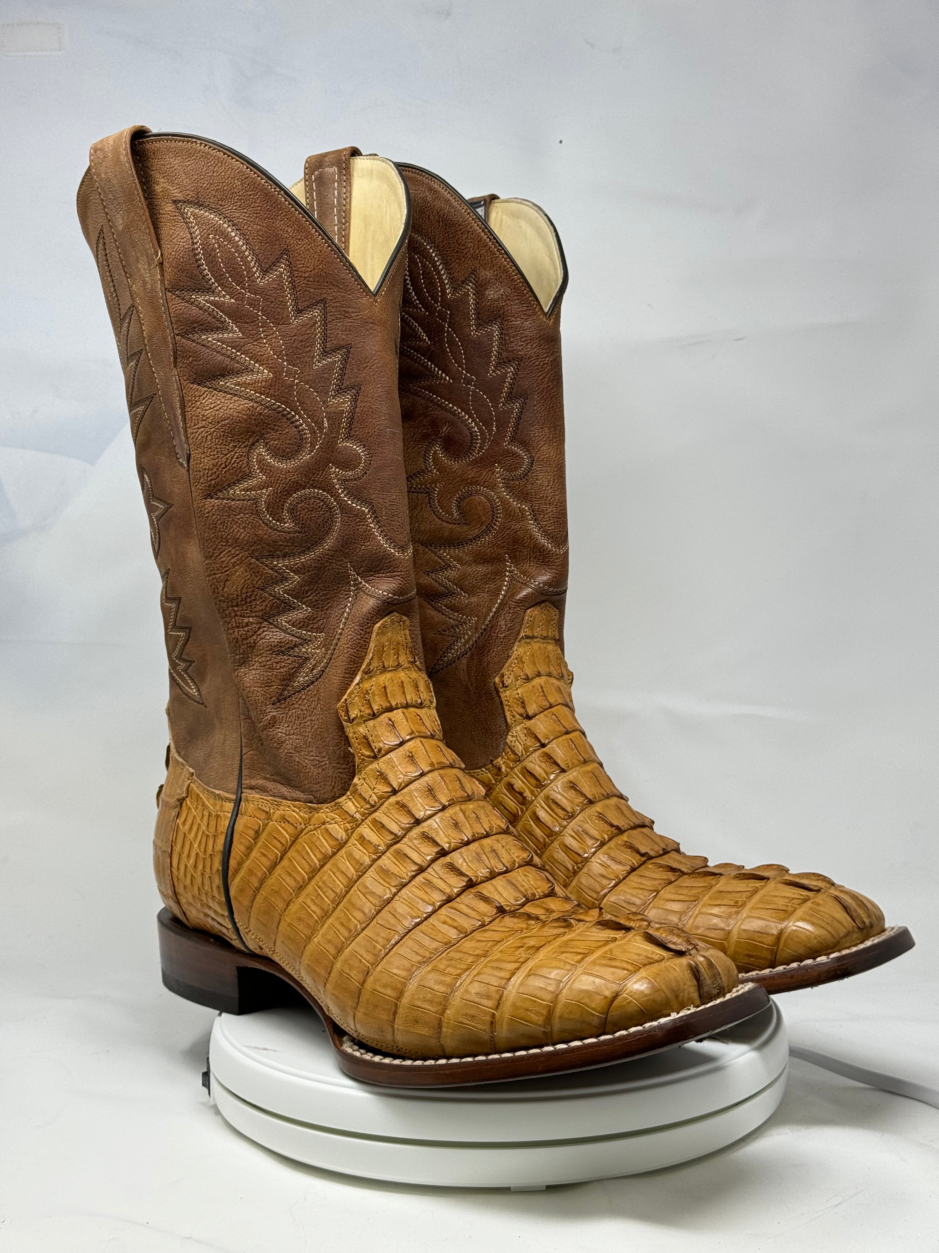 DJ2036 | Don Juan Boots Men's Caiman Tail Saddle Tan H Toe P