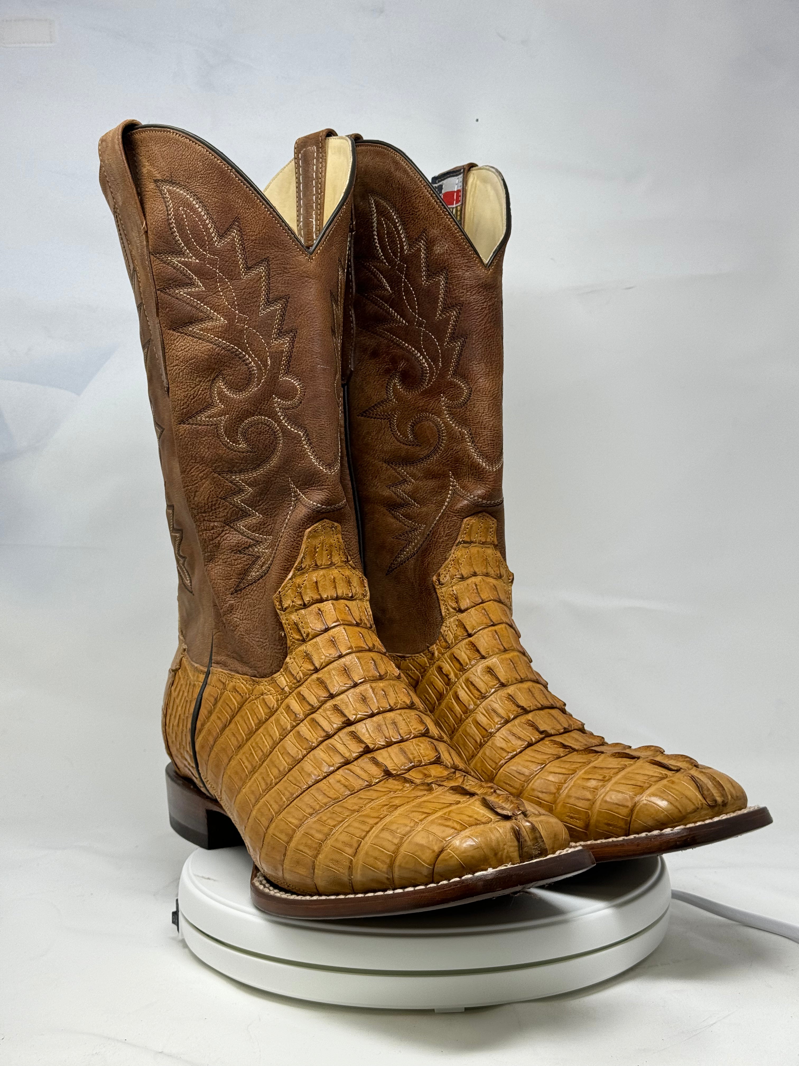 DJ2036 | Don Juan Boots Men's Caiman Tail Saddle Tan H Toe P