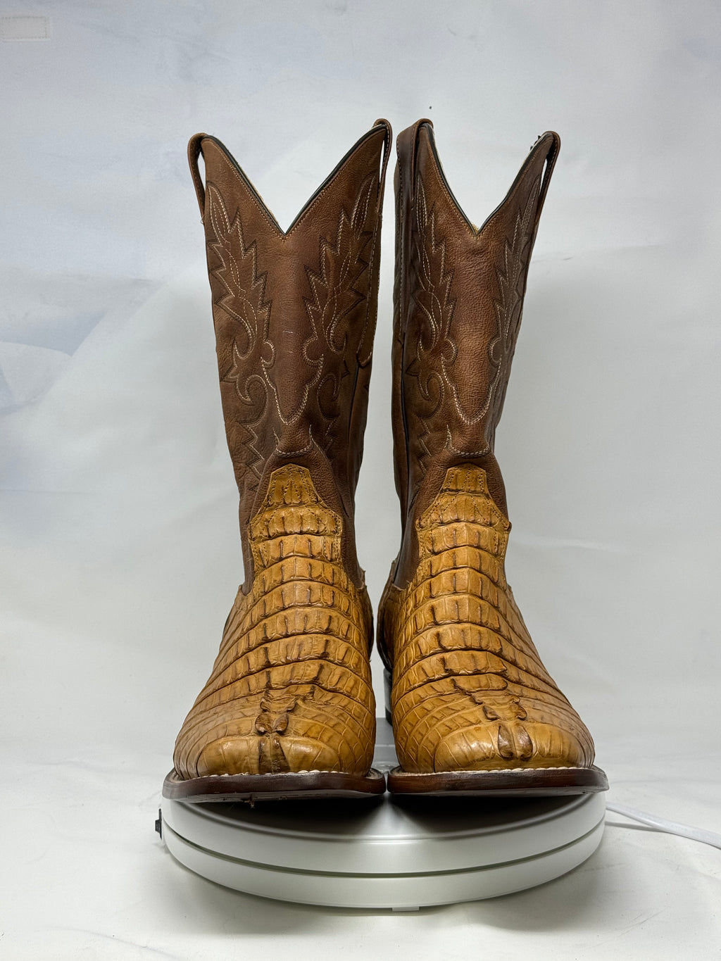 DJ2036 | Don Juan Boots Men's Caiman Tail Saddle Tan H Toe P
