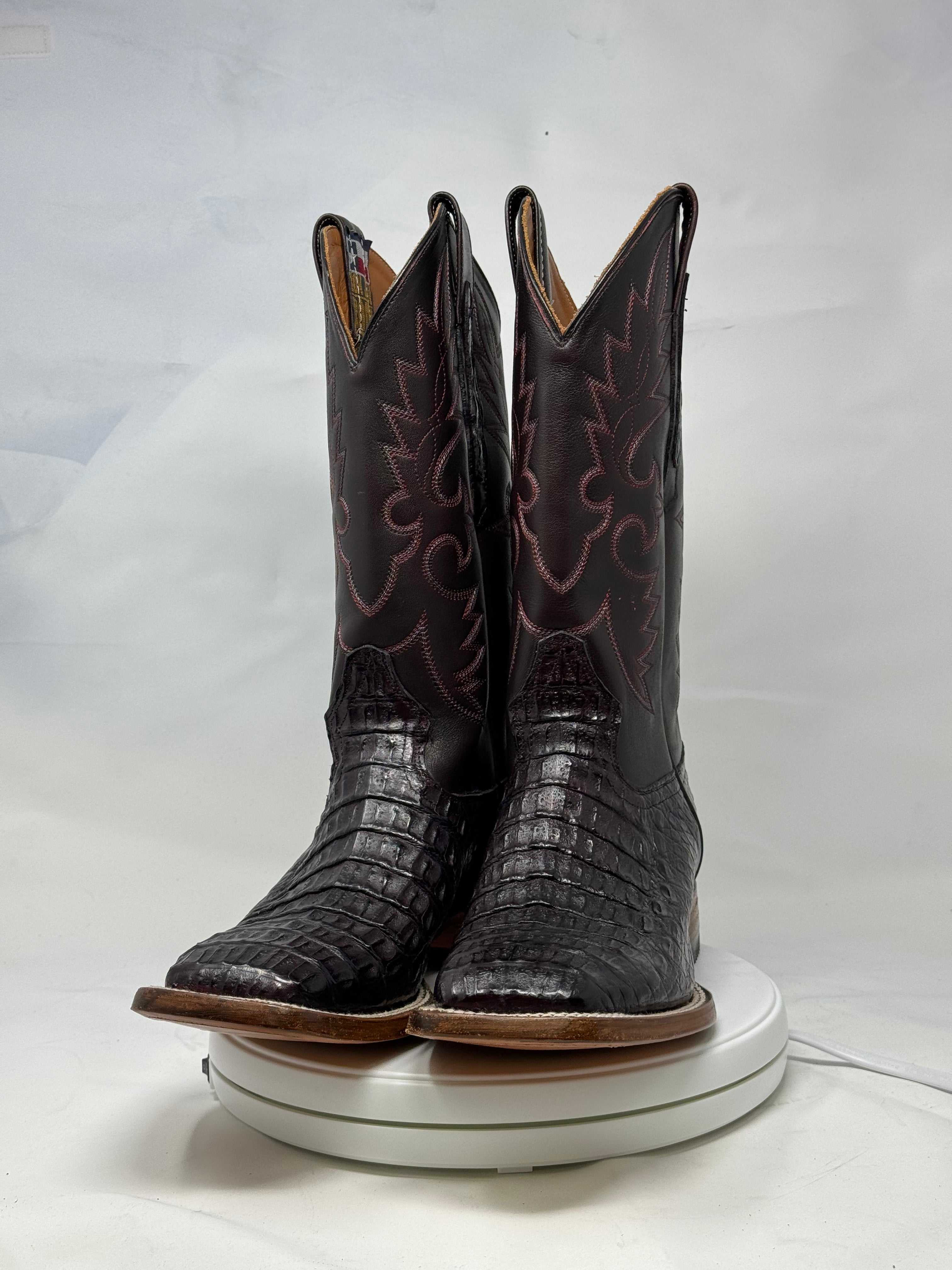 DJ2042 | Don Juan Boots Men's Caiman Back Black Cherry H Toe P