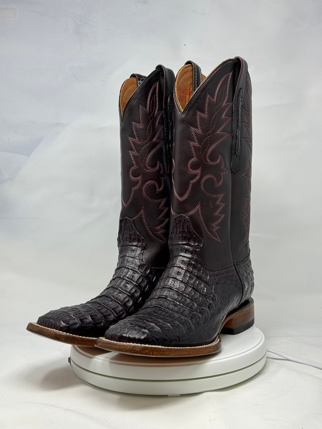 DJ2042 | Don Juan Boots Men's Caiman Back Black Cherry H Toe P