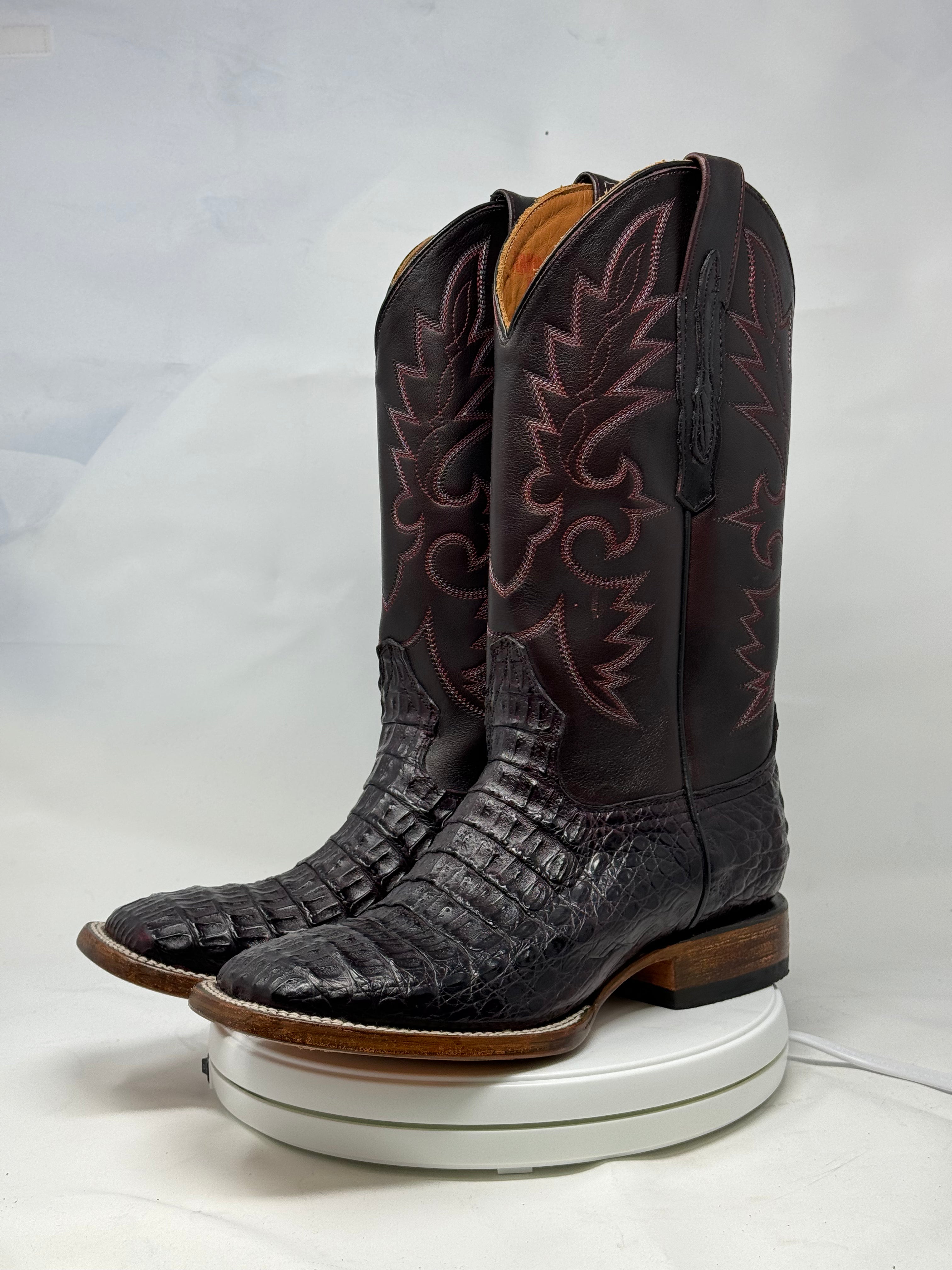 DJ2042 | Don Juan Boots Men's Caiman Back Black Cherry H Toe P