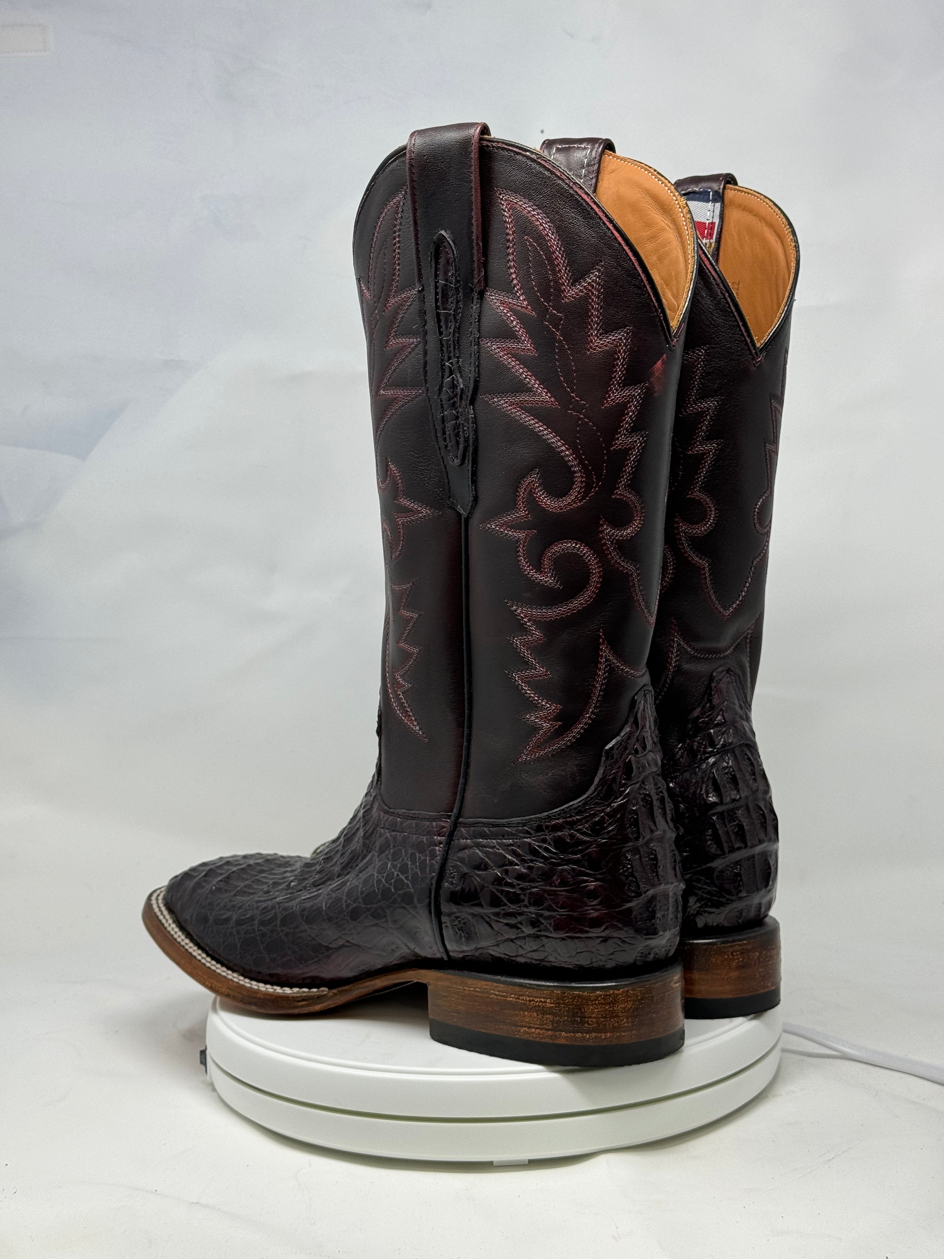 DJ2042 | Don Juan Boots Men's Caiman Back Black Cherry H Toe P
