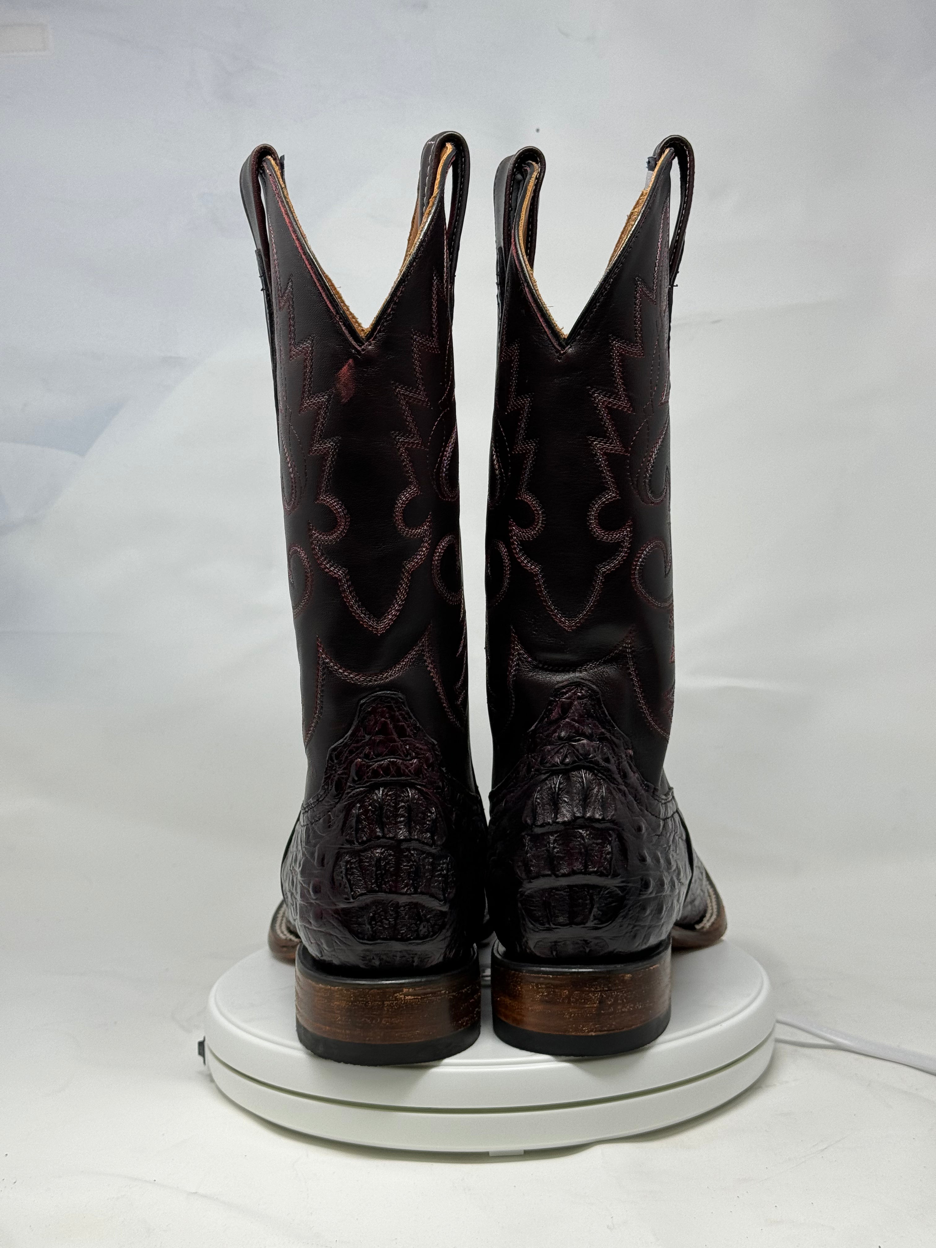 DJ2042 | Don Juan Boots Men's Caiman Back Black Cherry H Toe P