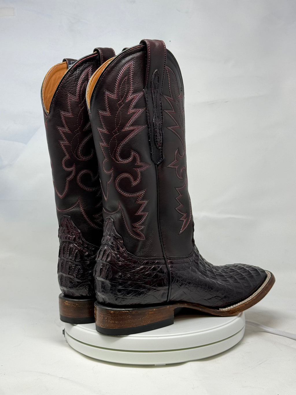 DJ2042 | Don Juan Boots Men's Caiman Back Black Cherry H Toe P