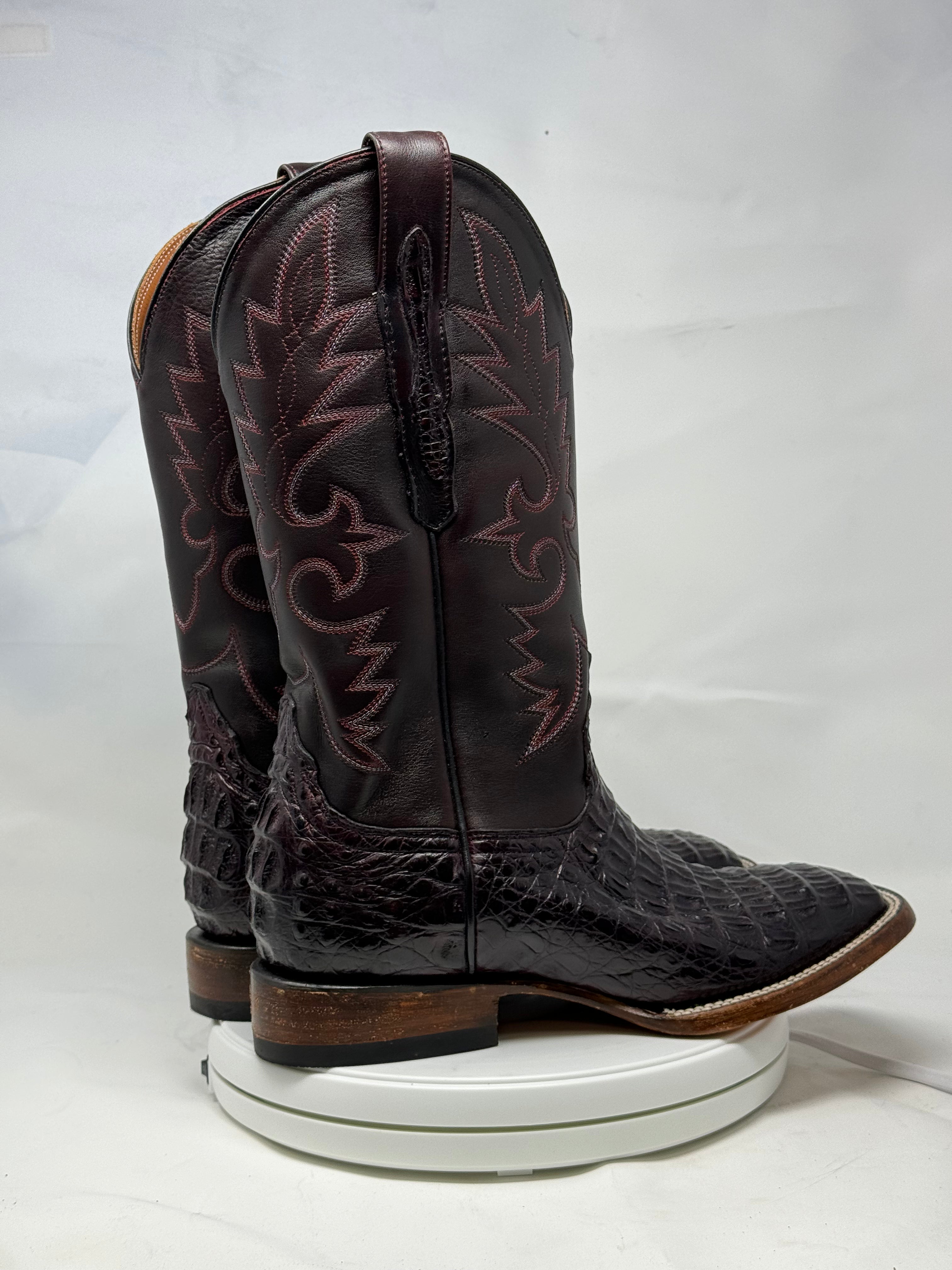 DJ2042 | Don Juan Boots Men's Caiman Back Black Cherry H Toe P