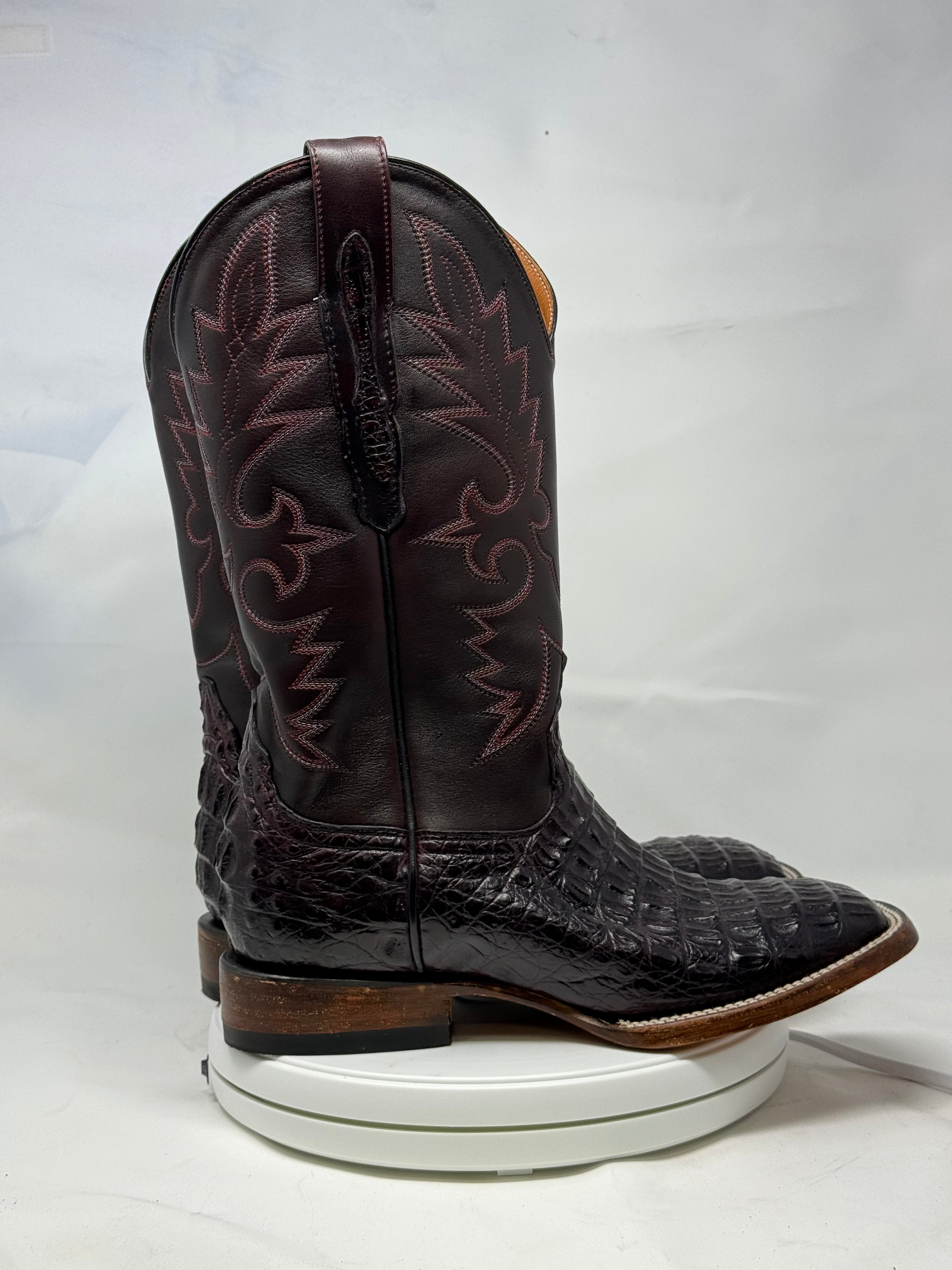 DJ2042 | Don Juan Boots Men's Caiman Back Black Cherry H Toe P