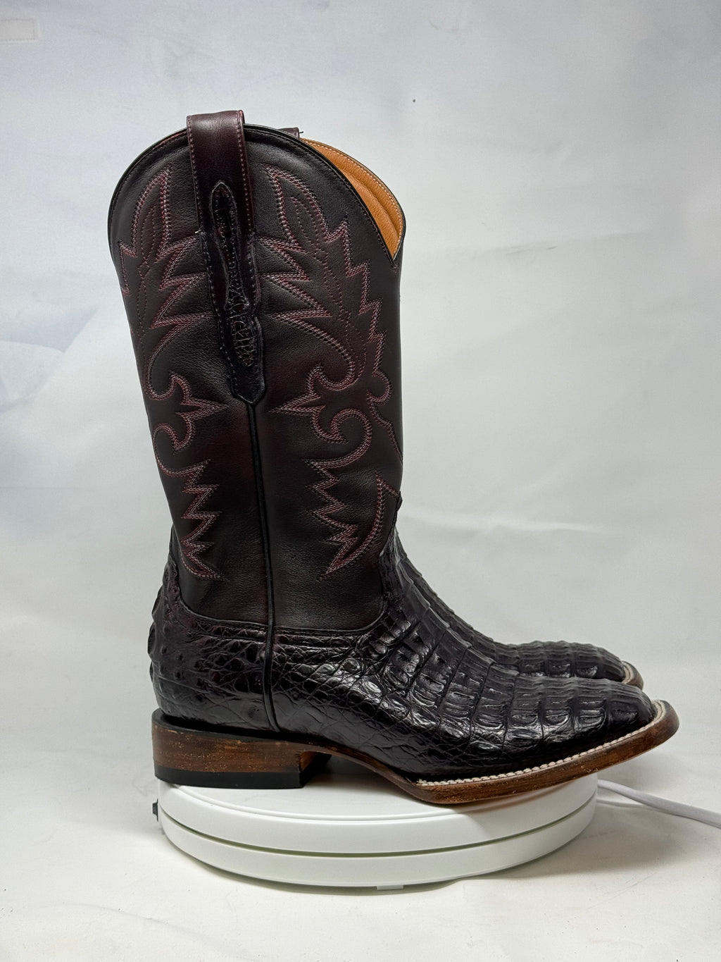 DJ2042 | Don Juan Boots Men's Caiman Back Black Cherry H Toe P