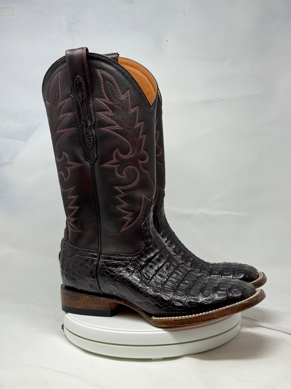 DJ2042 | Don Juan Boots Men's Caiman Back Black Cherry H Toe P