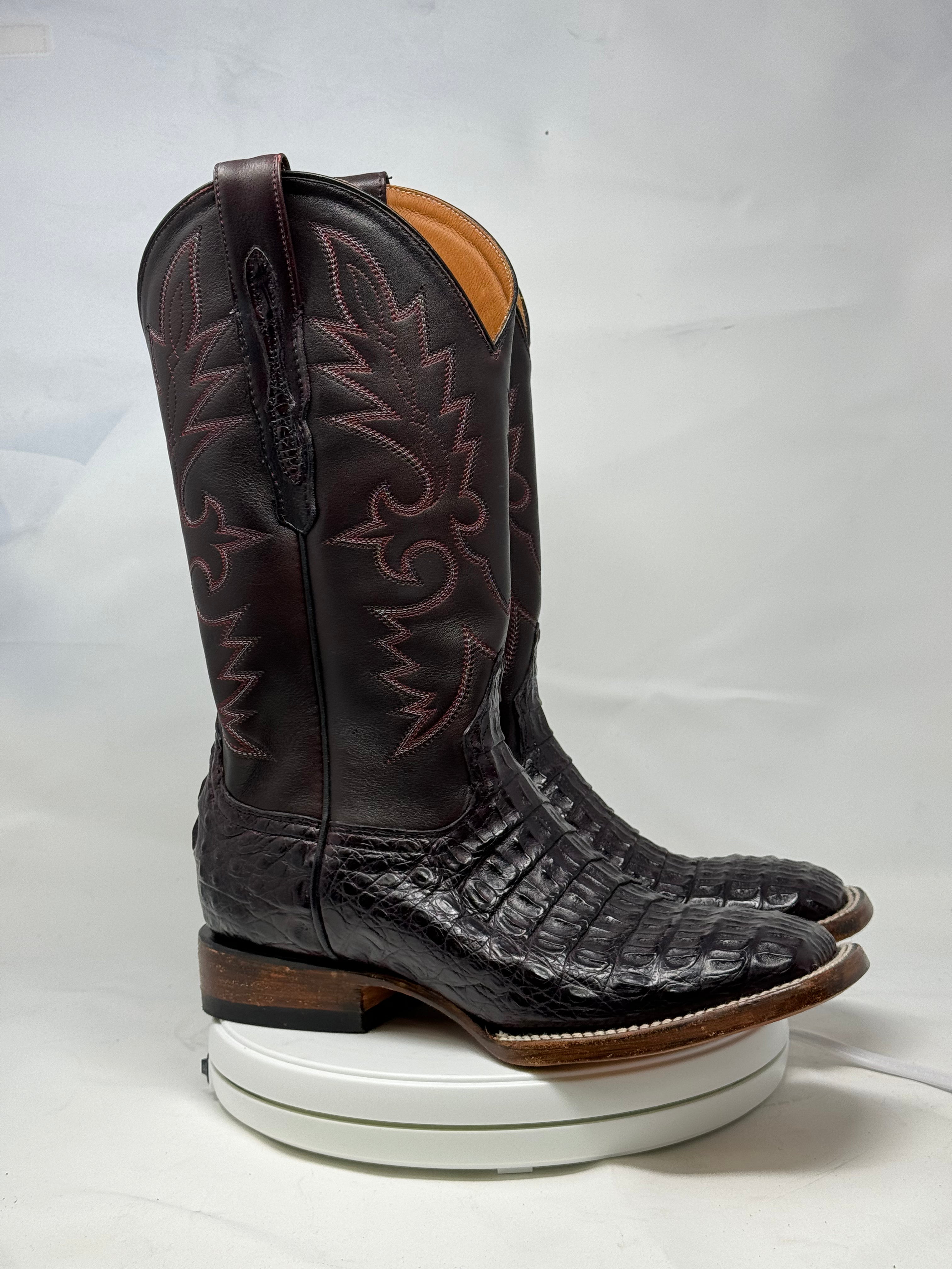 DJ2042 | Don Juan Boots Men's Caiman Back Black Cherry H Toe P