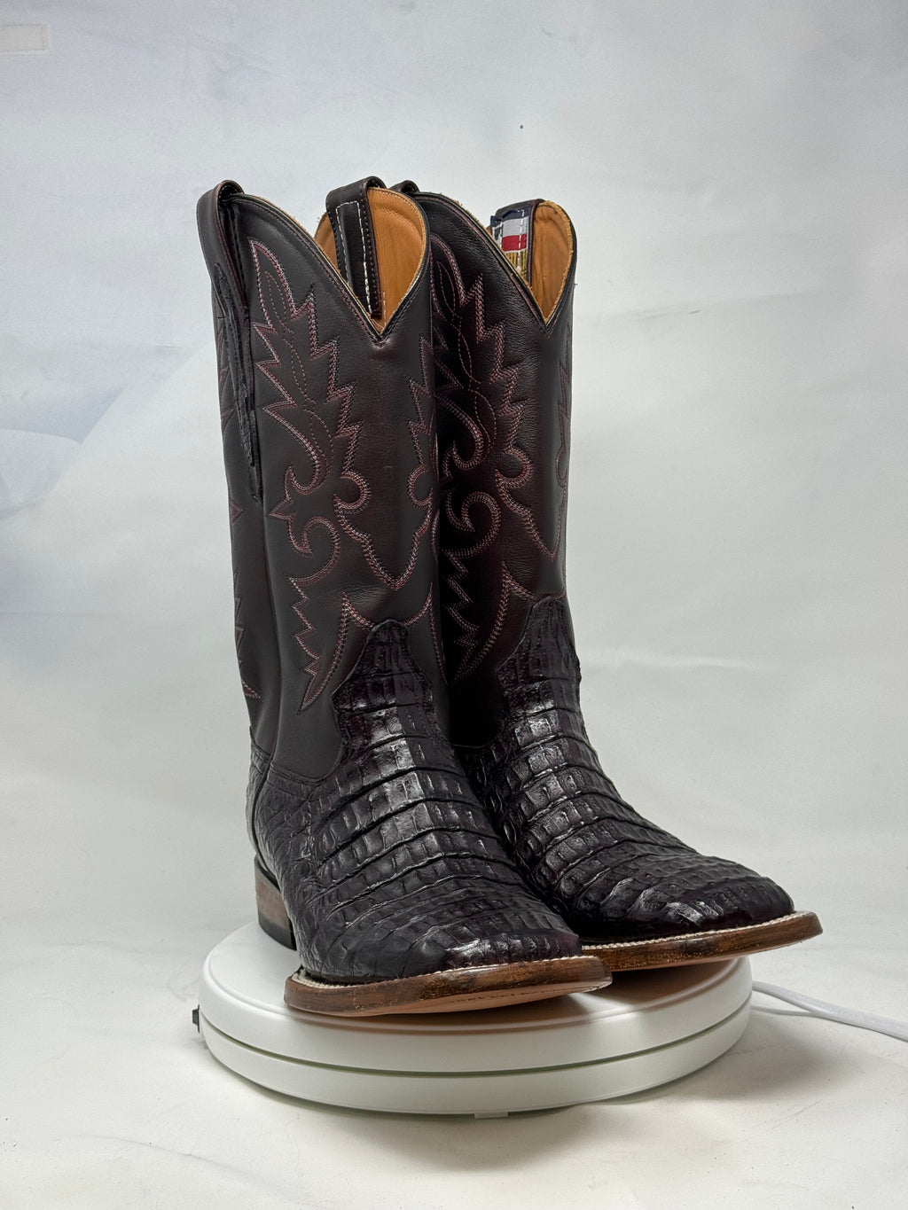 DJ2042 | Don Juan Boots Men's Caiman Back Black Cherry H Toe P