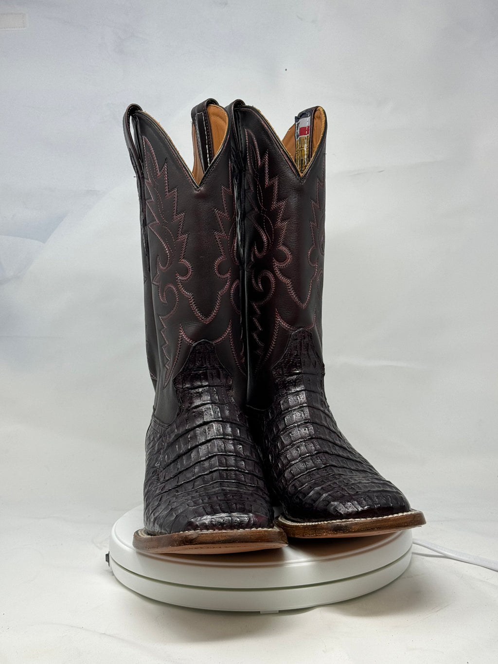 DJ2042 | Don Juan Boots Men's Caiman Back Black Cherry H Toe P