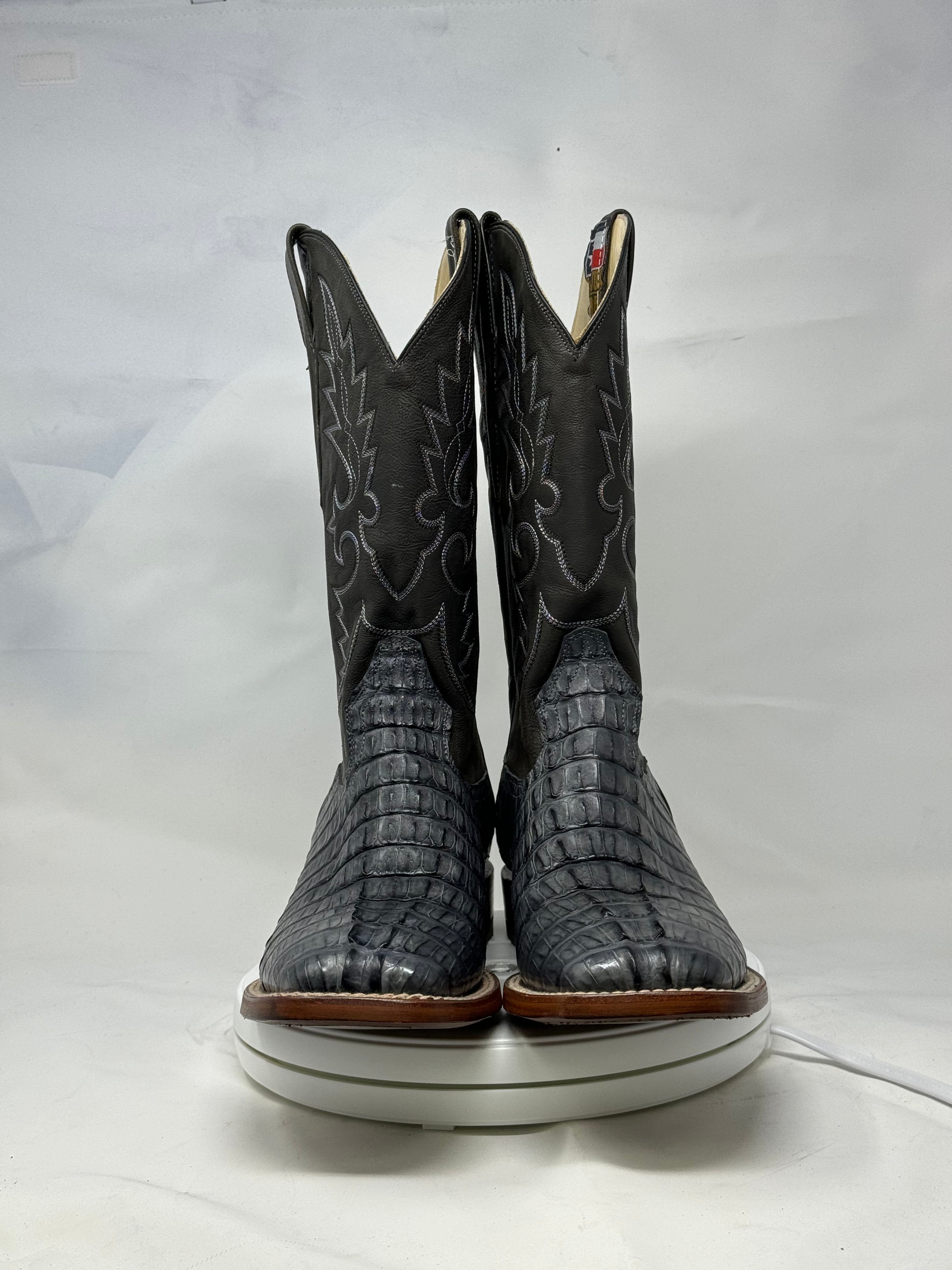 DJ2033 | Don Juan Boots Men's Caiman Tail Smoke Grey H Toe