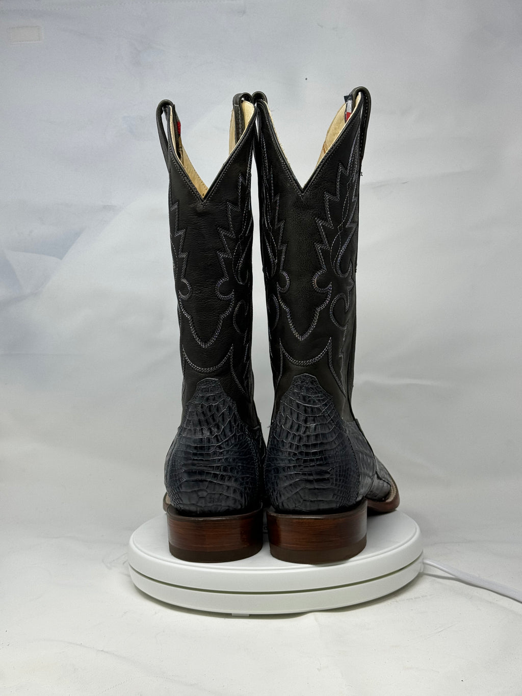 DJ2033 | Don Juan Boots Men's Caiman Tail Smoke Grey H Toe