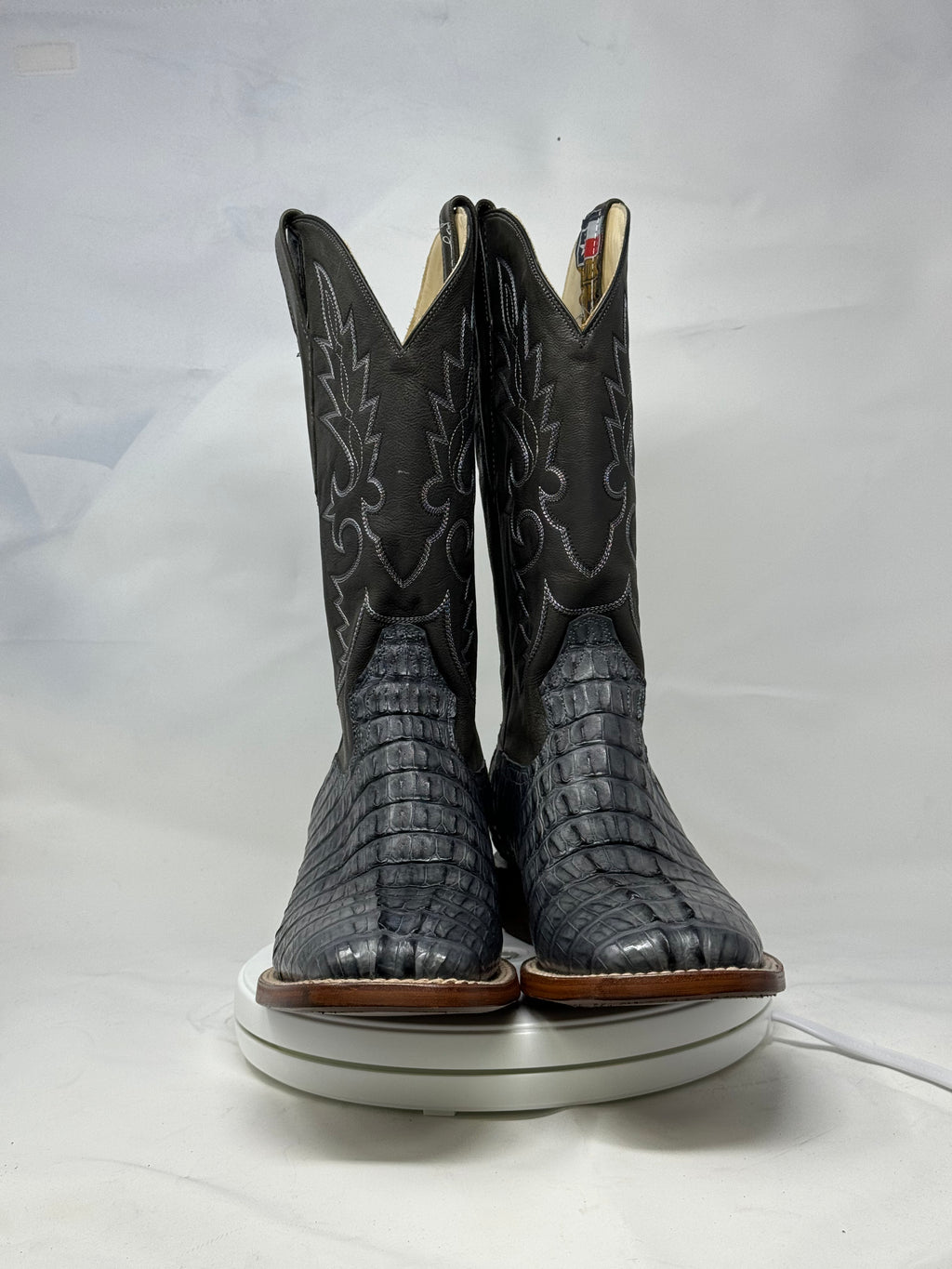 DJ2033 | Don Juan Boots Men's Caiman Tail Smoke Grey H Toe