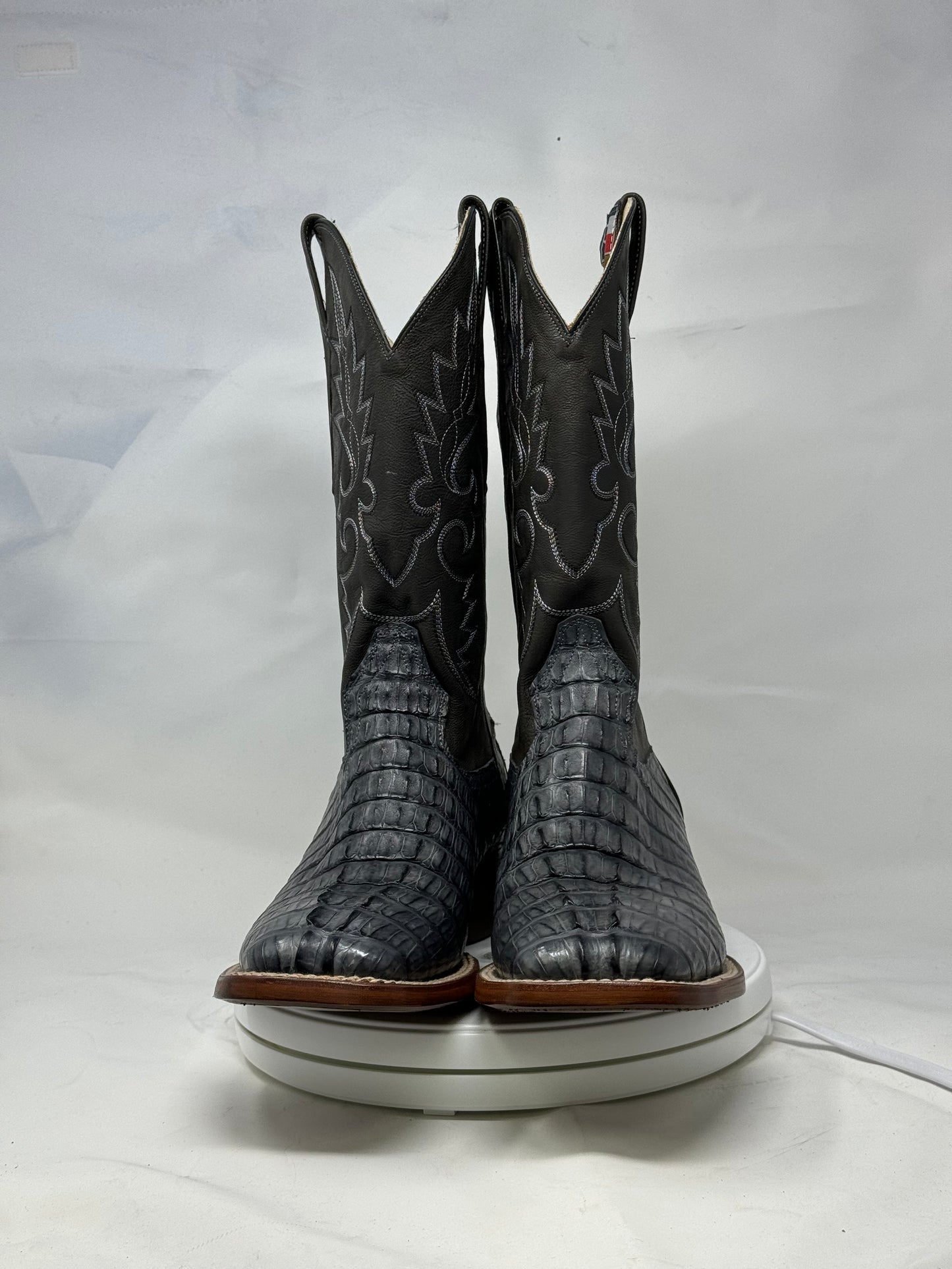 DJ2033 | Don Juan Boots Men's Caiman Tail Smoke Grey H Toe