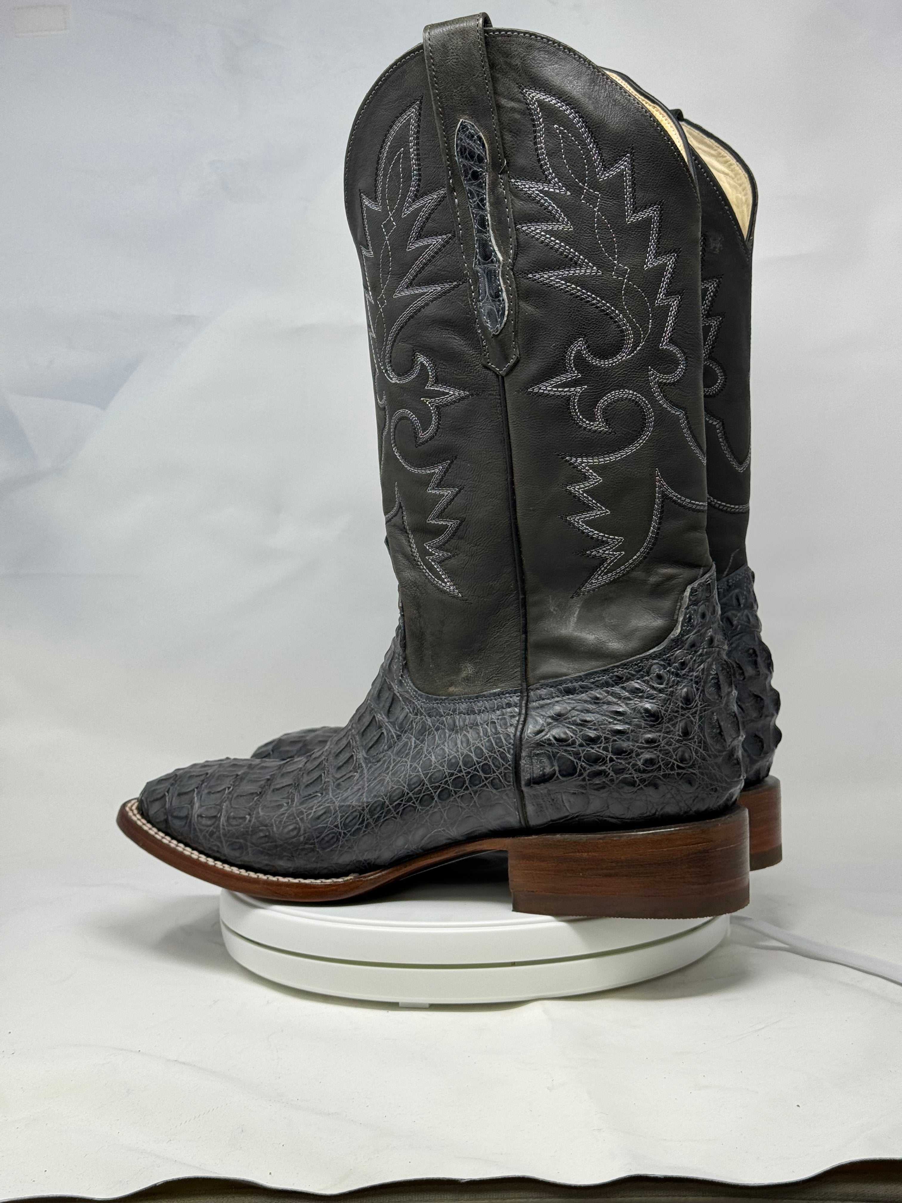 DJ2034 | Don Juan Boots Men's Caiman Back Smoke Grey H Toe