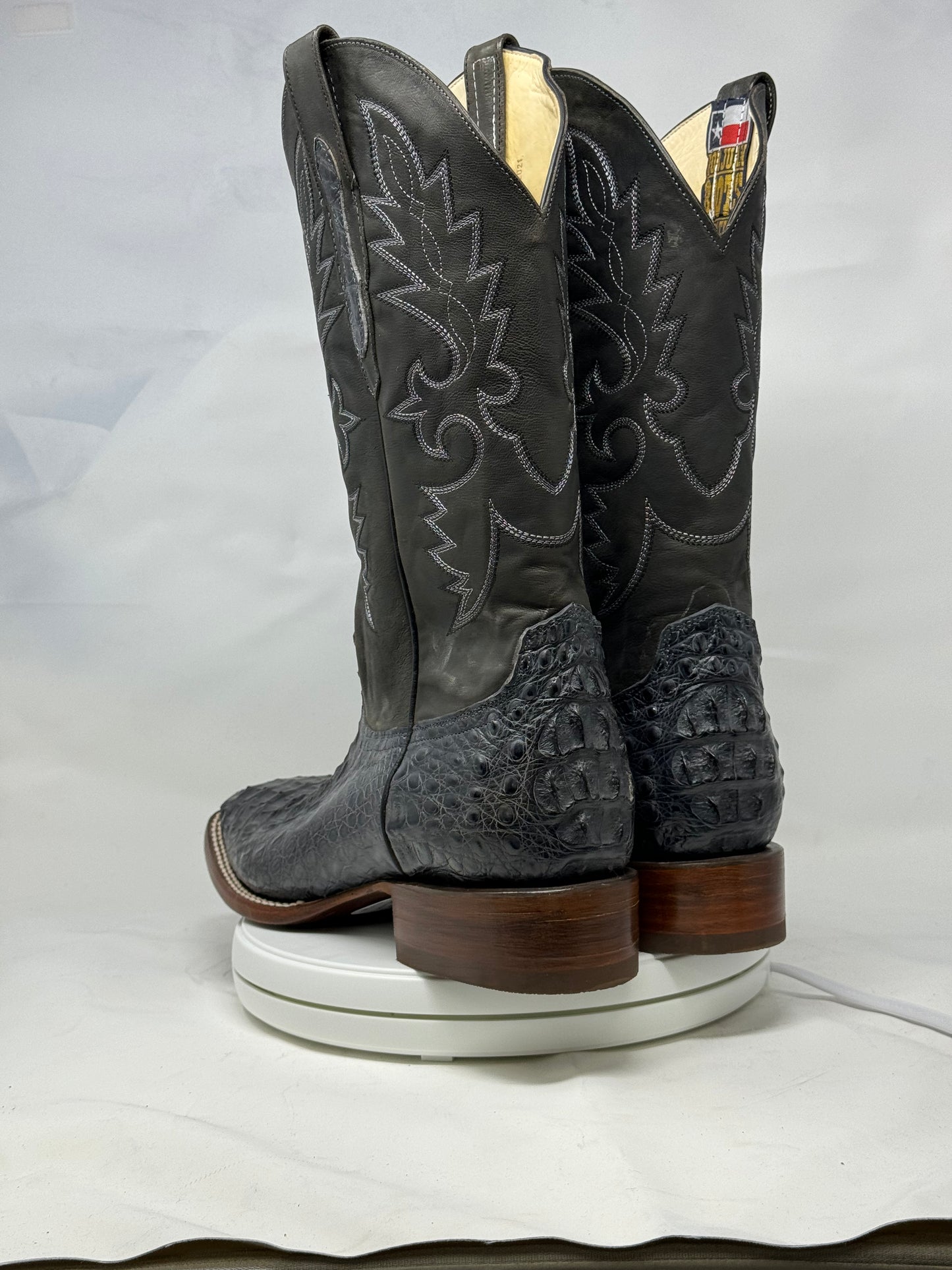 DJ2034 | Don Juan Boots Men's Caiman Back Smoke Grey H Toe