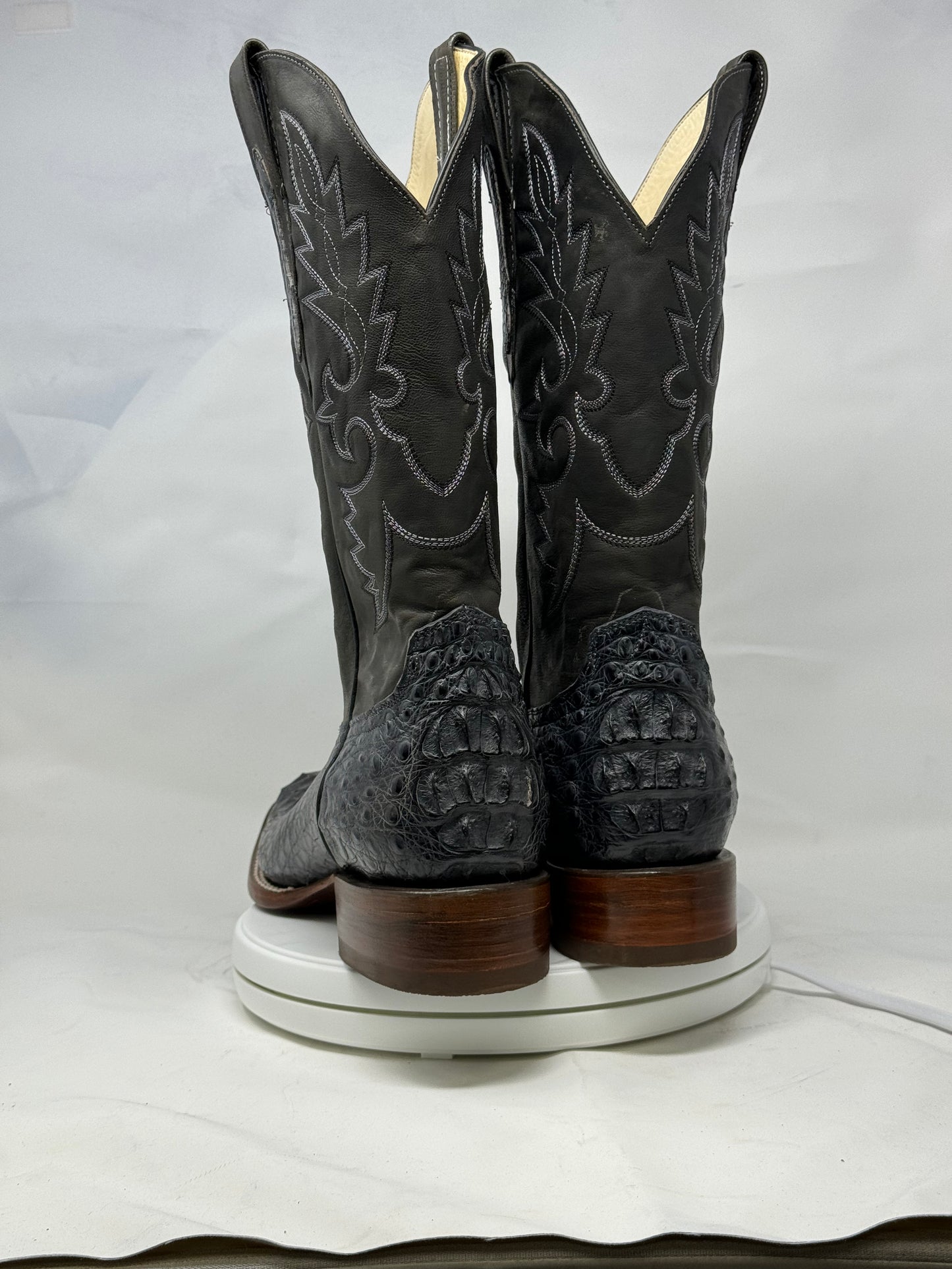 DJ2034 | Don Juan Boots Men's Caiman Back Smoke Grey H Toe