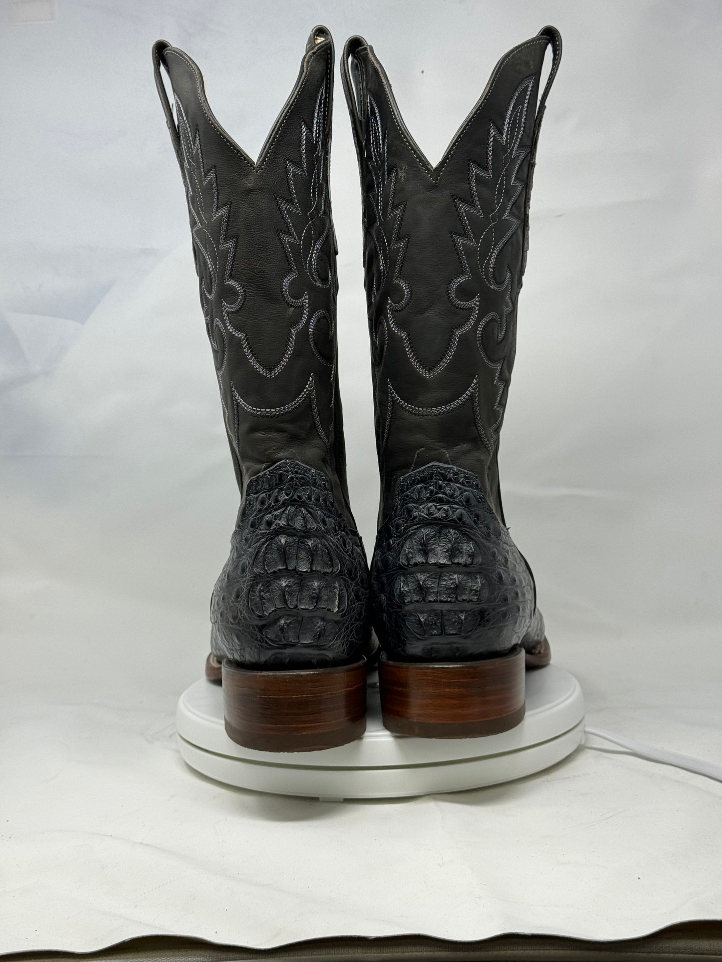 DJ2034 | Don Juan Boots Men's Caiman Back Smoke Grey H Toe