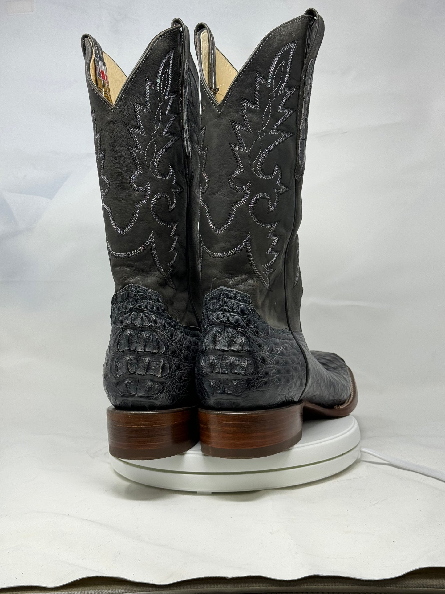 DJ2034 | Don Juan Boots Men's Caiman Back Smoke Grey H Toe