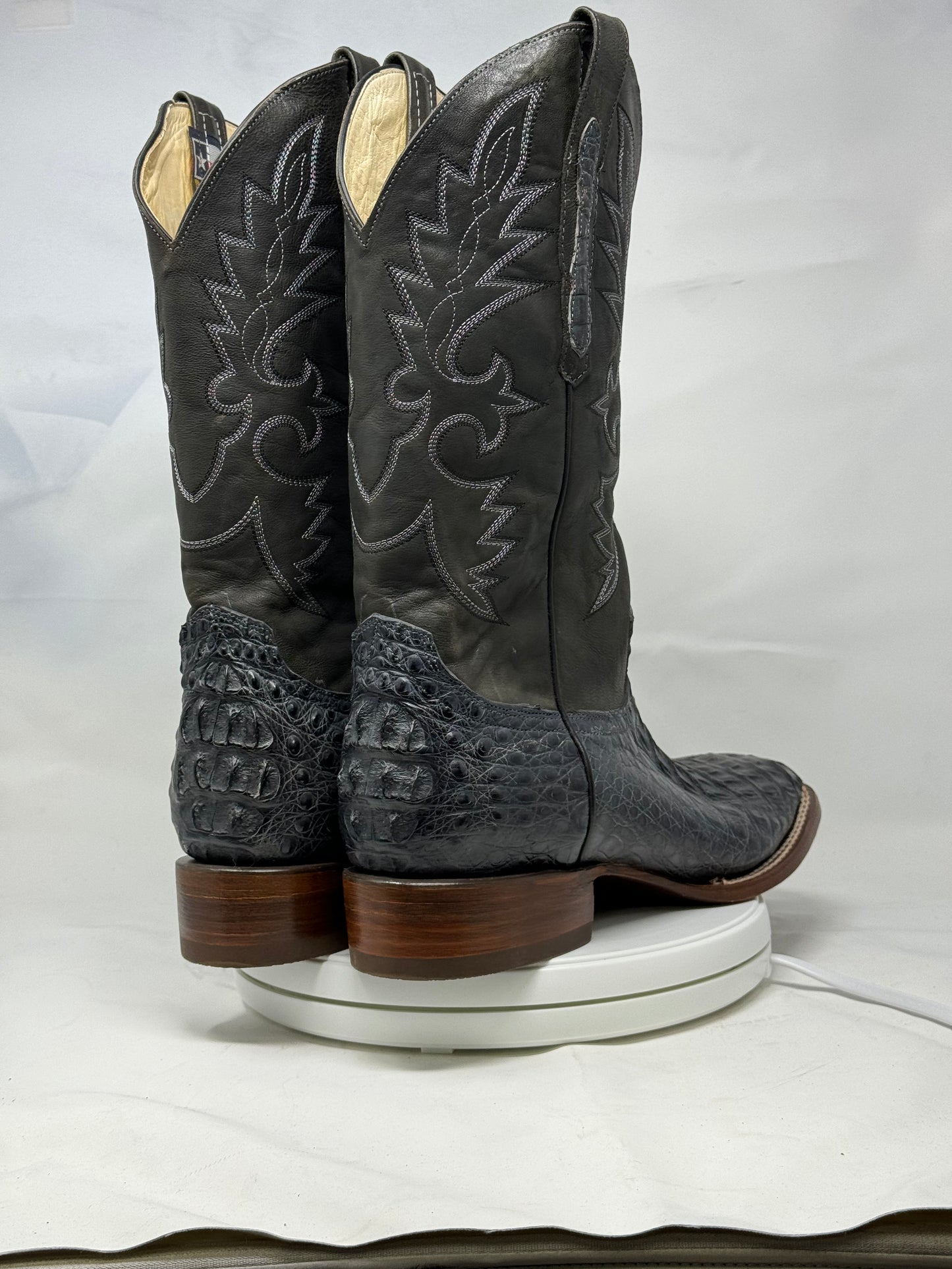 DJ2034 | Don Juan Boots Men's Caiman Back Smoke Grey H Toe