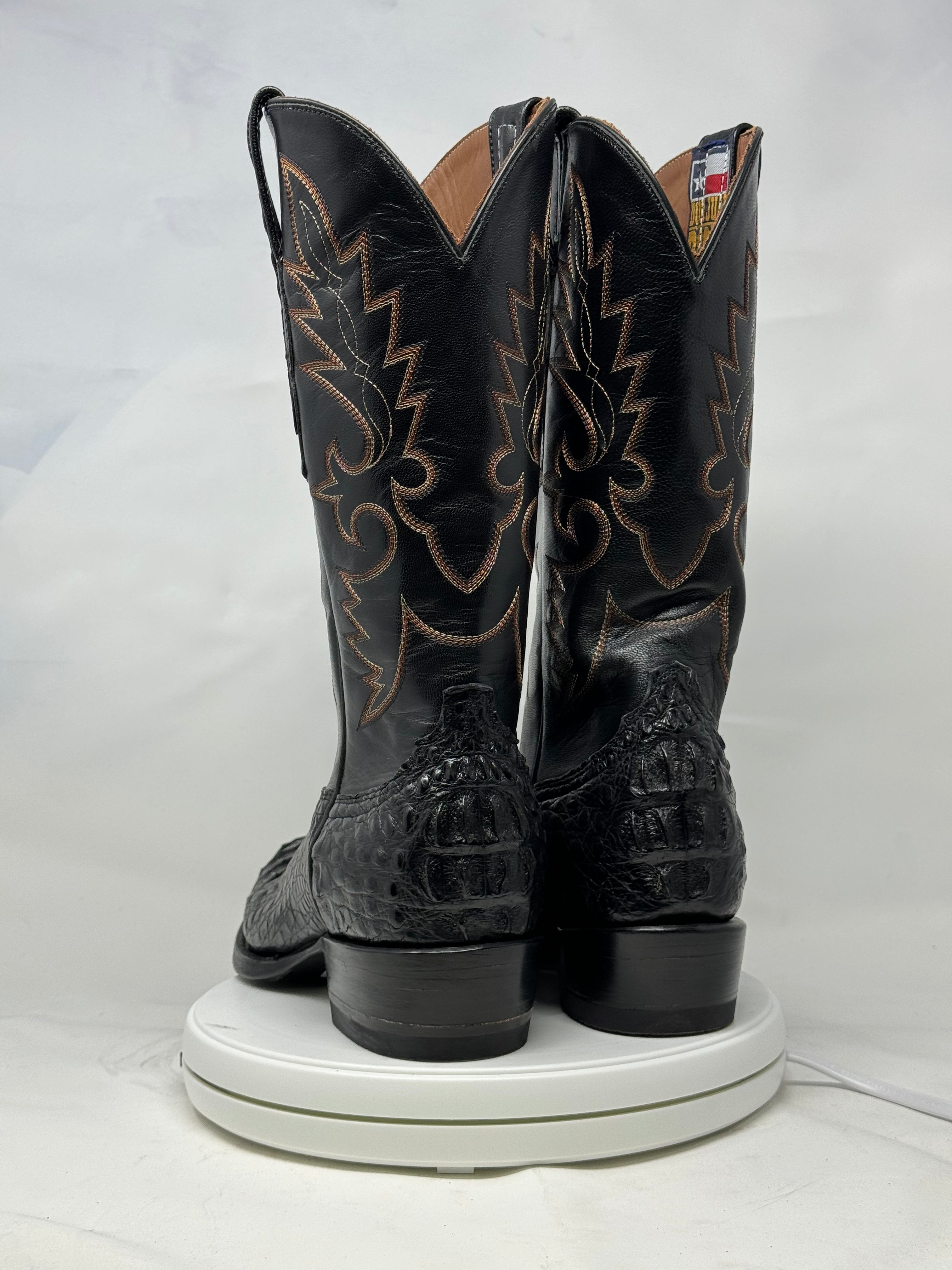 DJ2045 | Don Juan Boots Men's Caiman Black Hornback R Toe