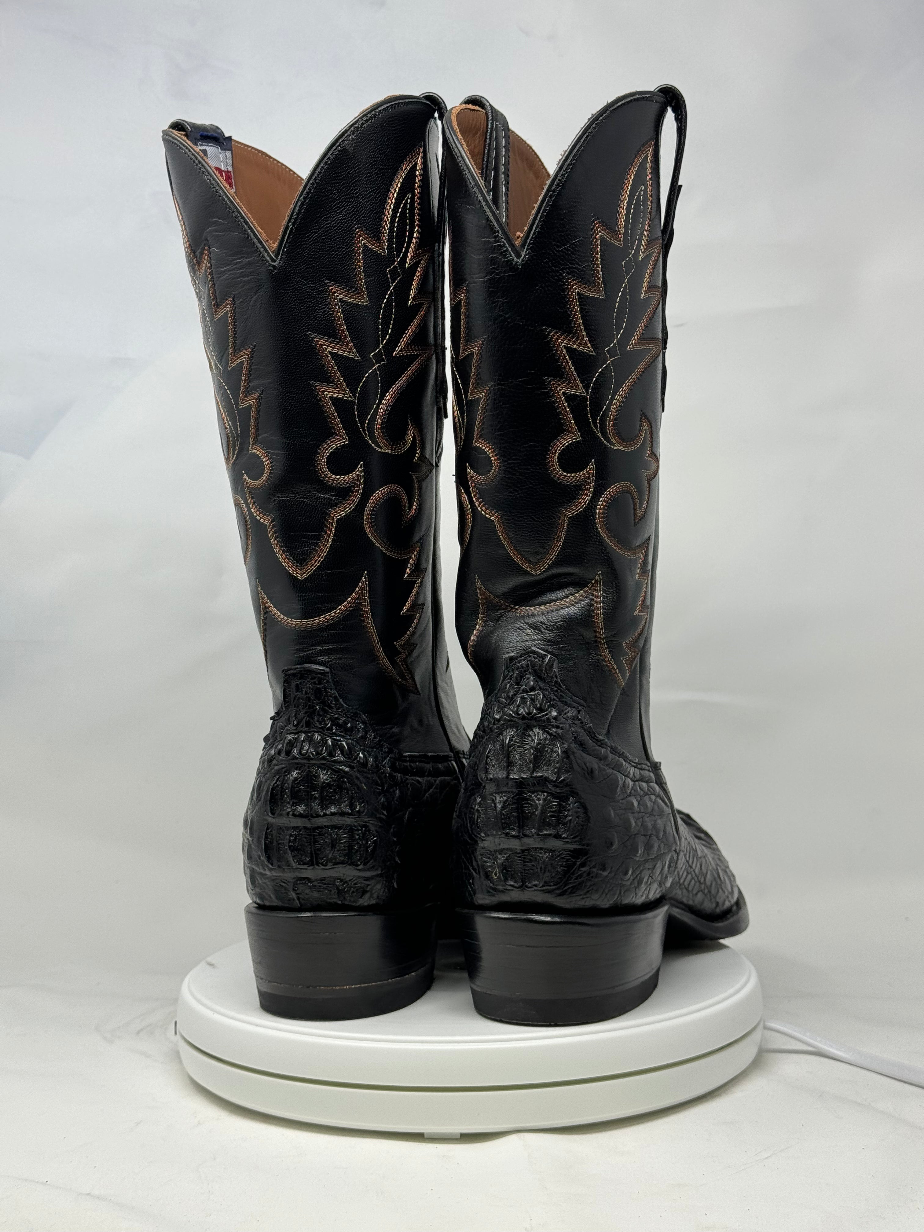 DJ2045 | Don Juan Boots Men's Caiman Black Hornback R Toe