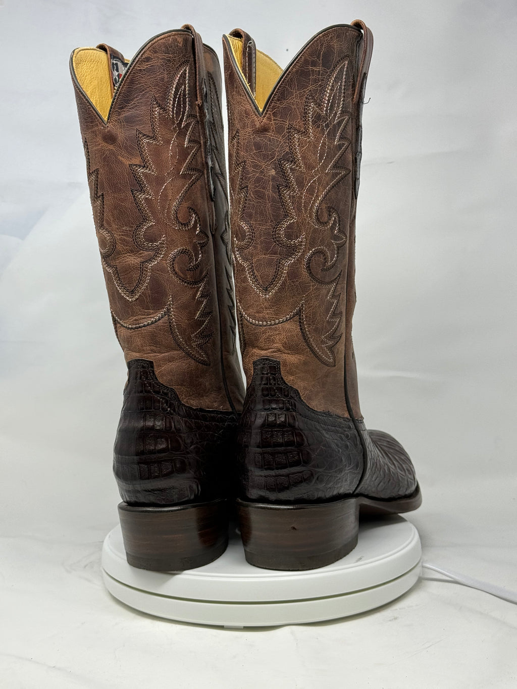 DJ2008 | Don Juan Boots Men's Caiman Belly Chocolate R Toe