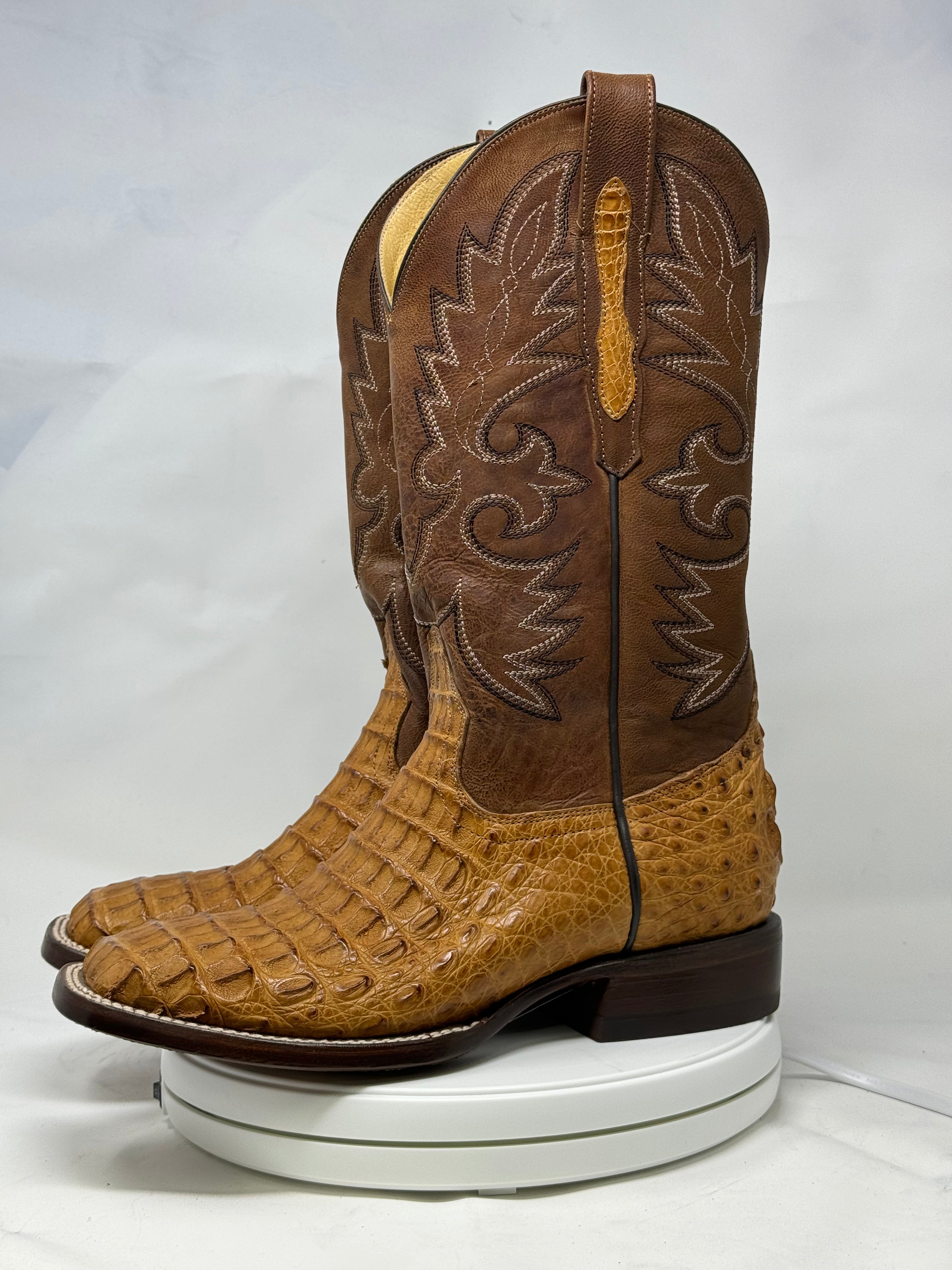 DJ2015 | Don Juan Boots Men's Caiman Back Saddle Tan H Toe P