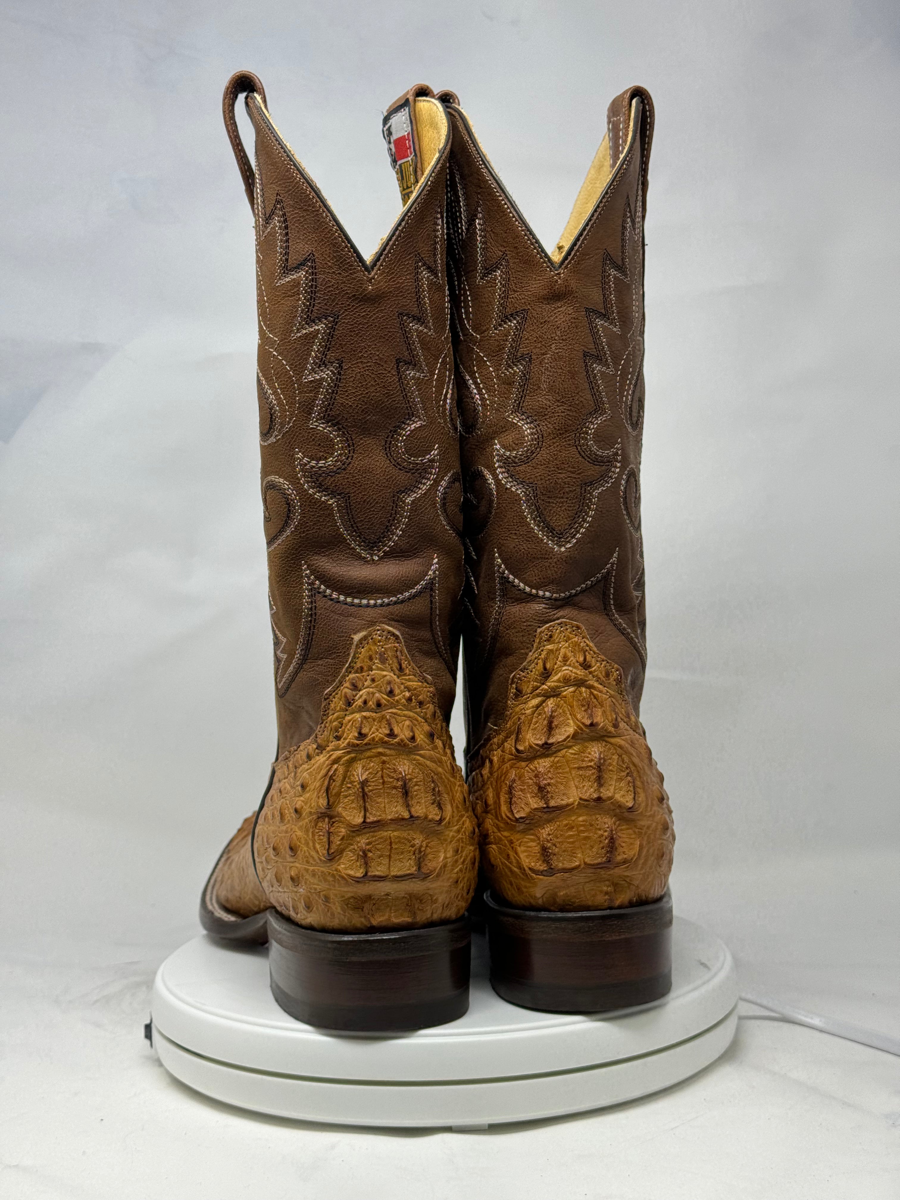 DJ2015 | Don Juan Boots Men's Caiman Back Saddle Tan H Toe P