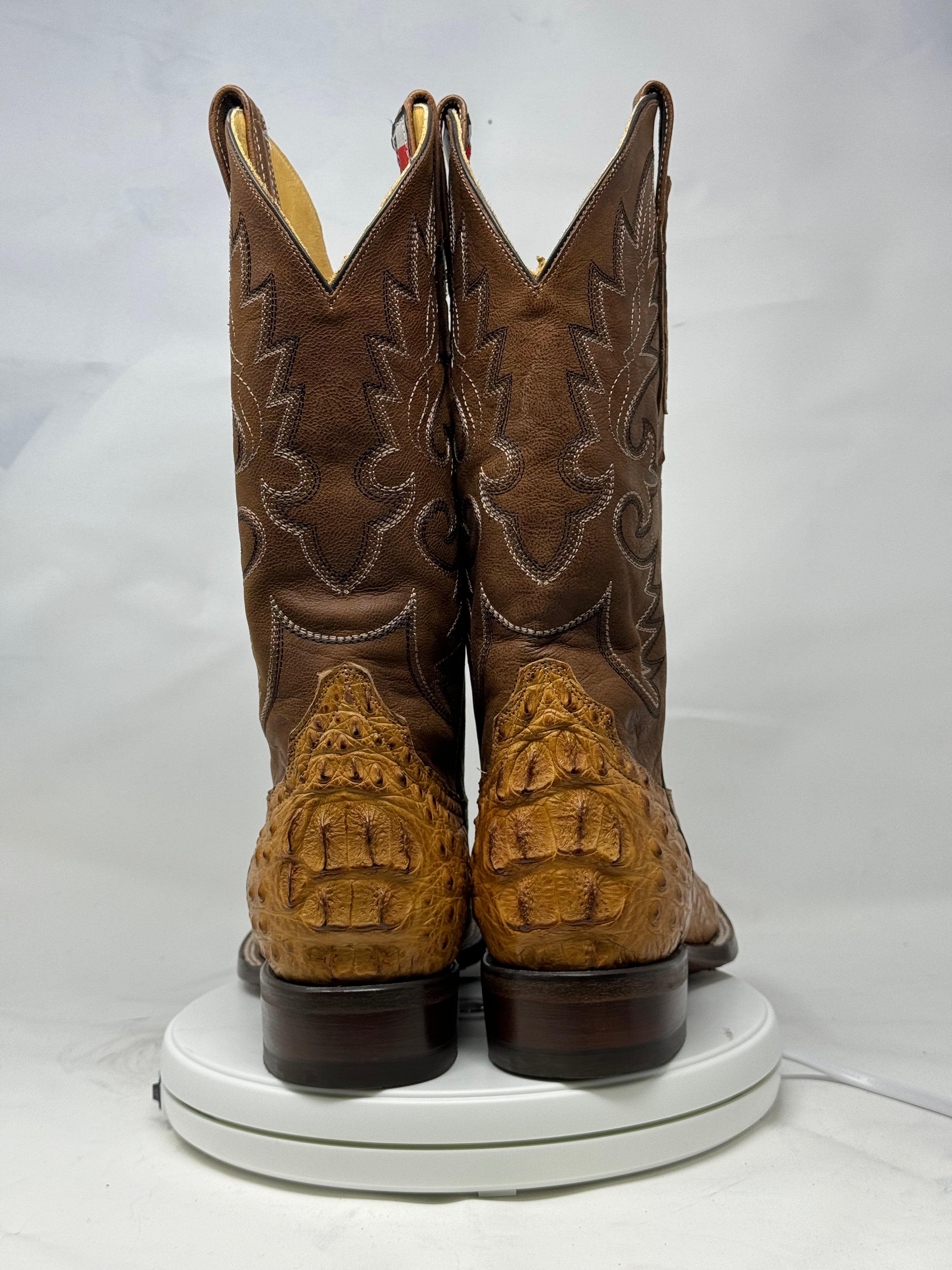 DJ2015 | Don Juan Boots Men's Caiman Back Saddle Tan H Toe P