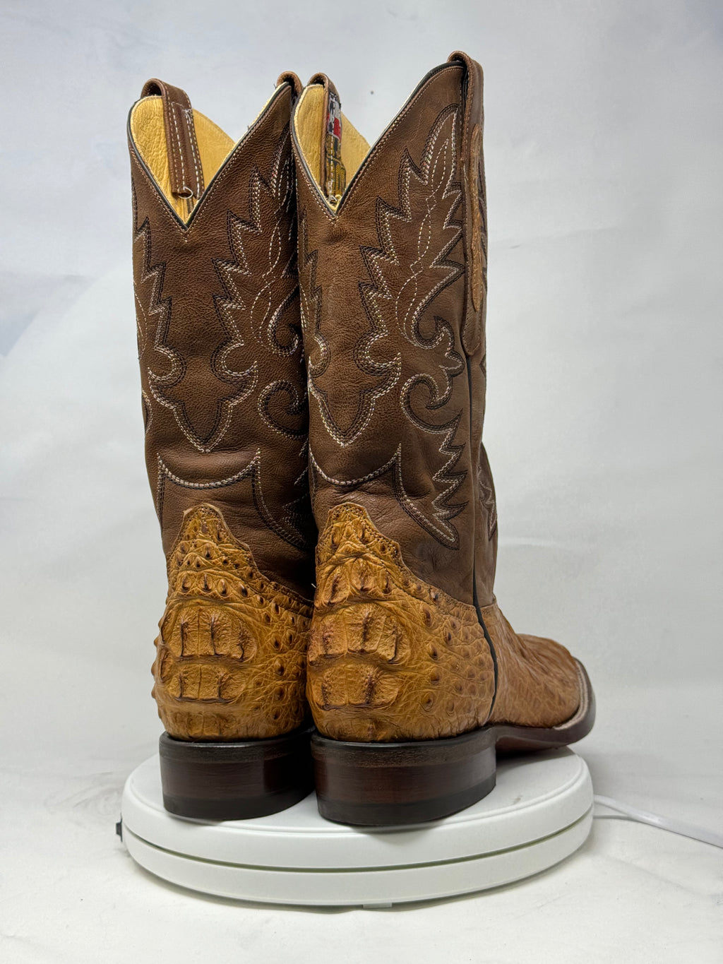 DJ2015 | Don Juan Boots Men's Caiman Back Saddle Tan H Toe P