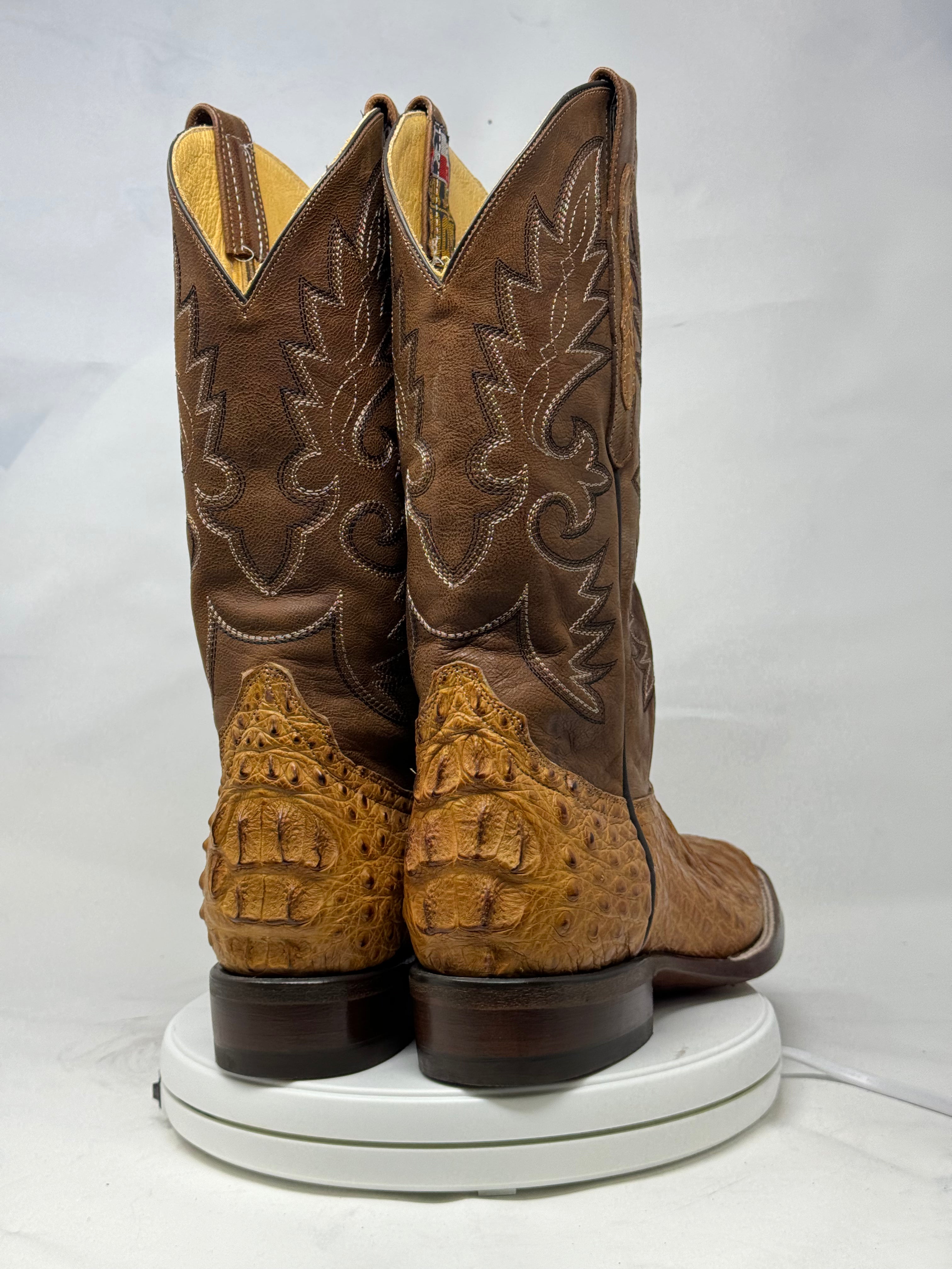 DJ2015 | Don Juan Boots Men's Caiman Back Saddle Tan H Toe P