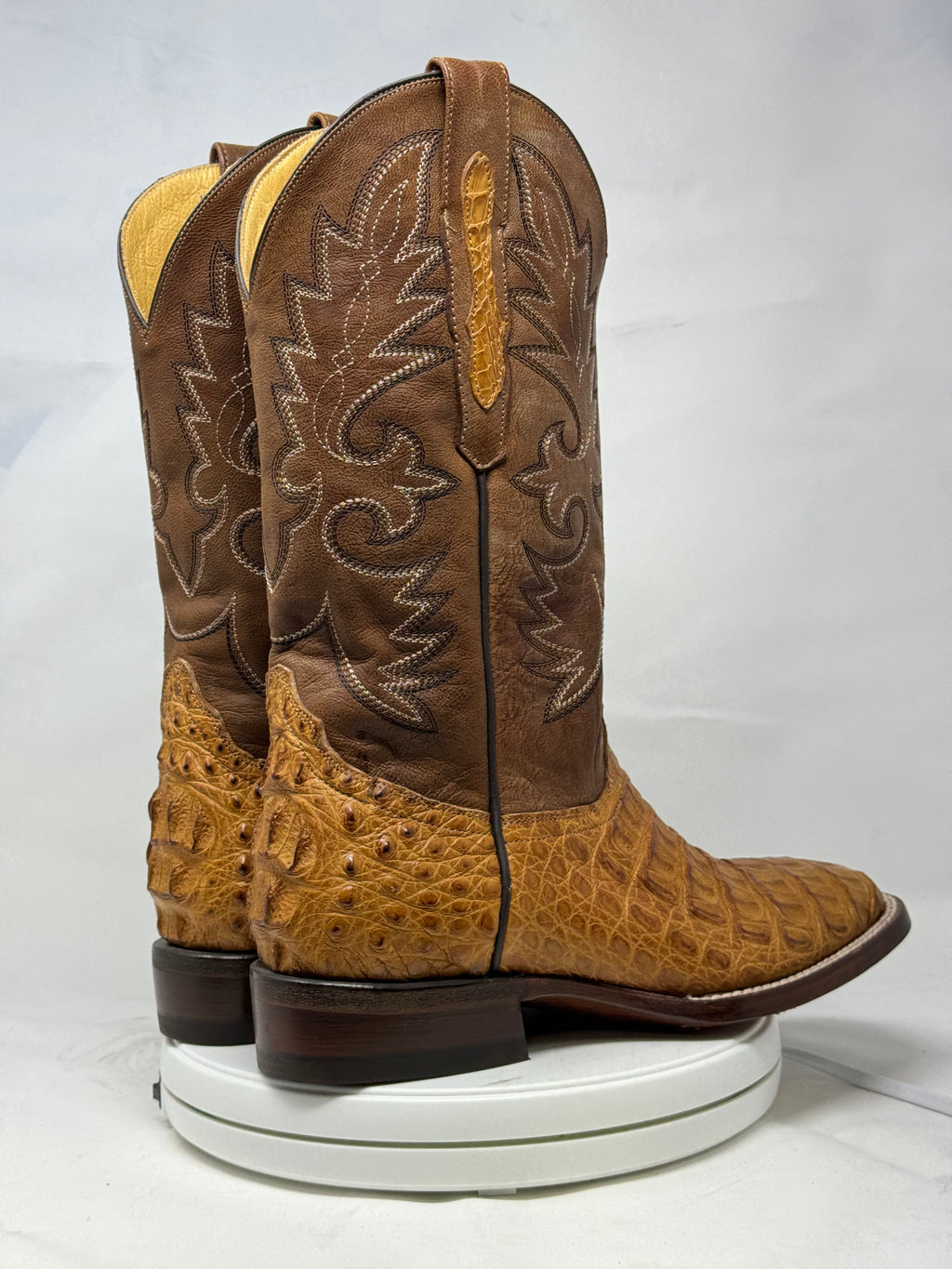 DJ2015 | Don Juan Boots Men's Caiman Back Saddle Tan H Toe P