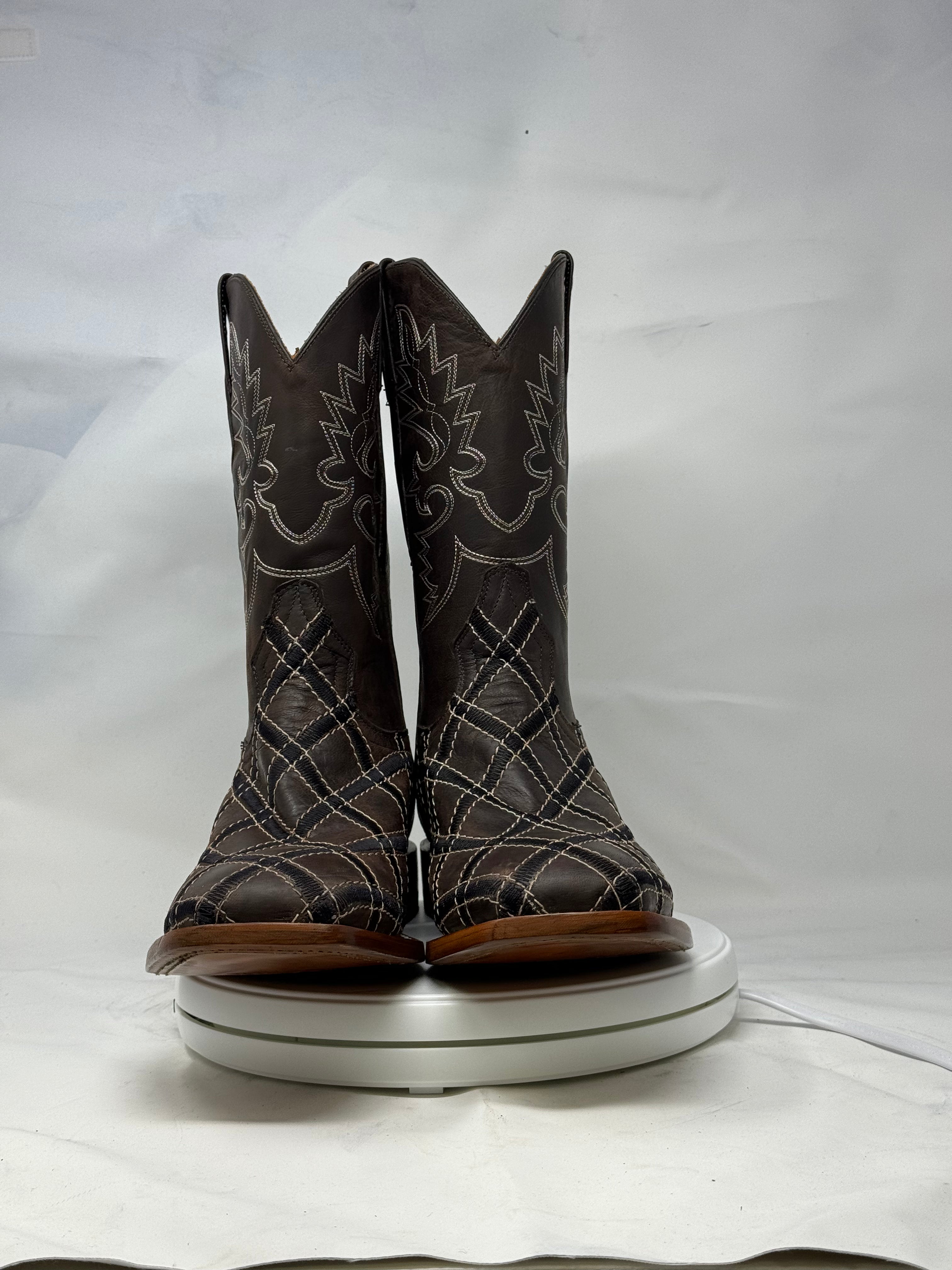 DJ1042 | Don Juan Boots Men's Mad Dog Chocolate Rhombus
