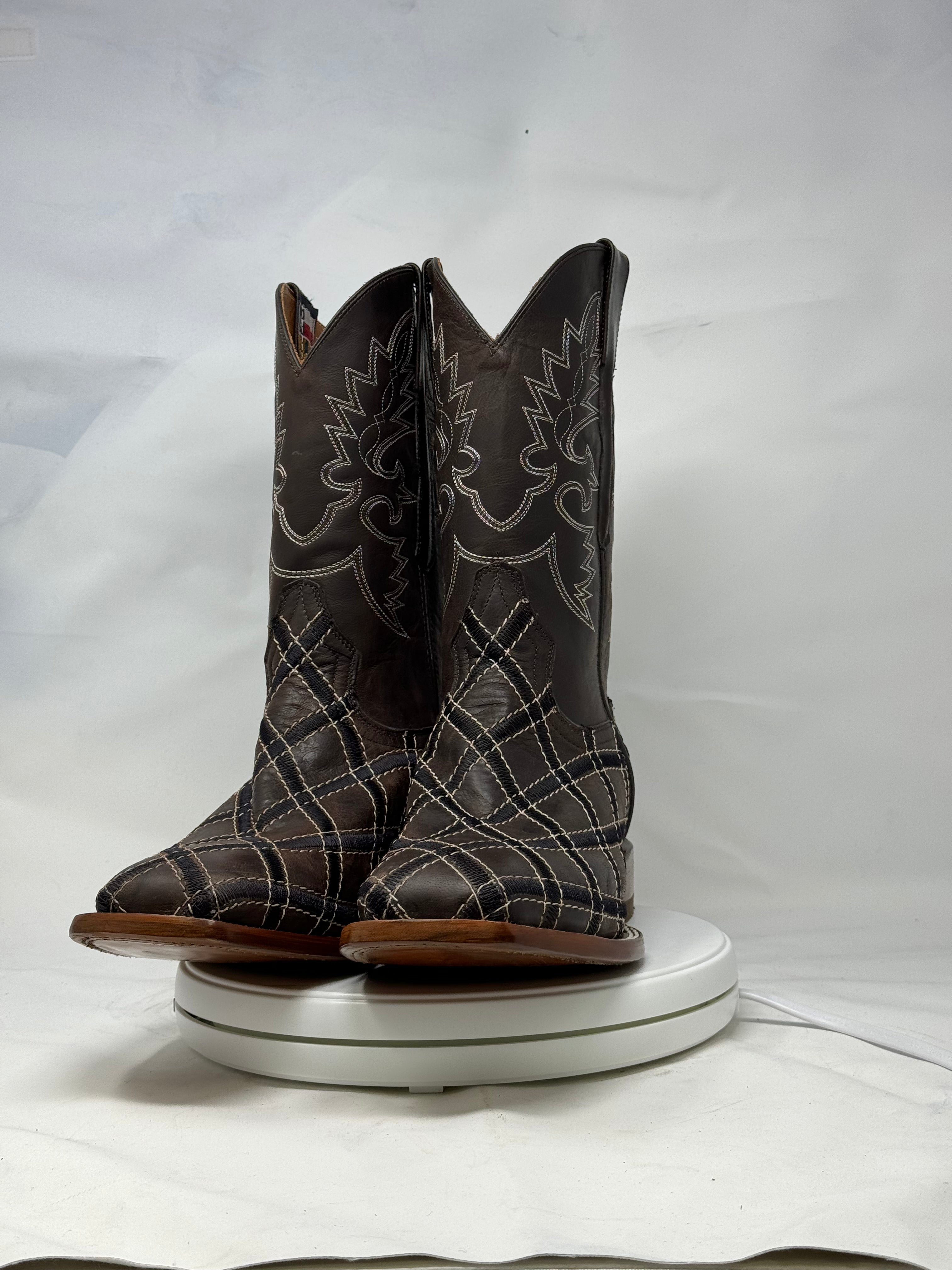 DJ1042 | Don Juan Boots Men's Mad Dog Chocolate Rhombus
