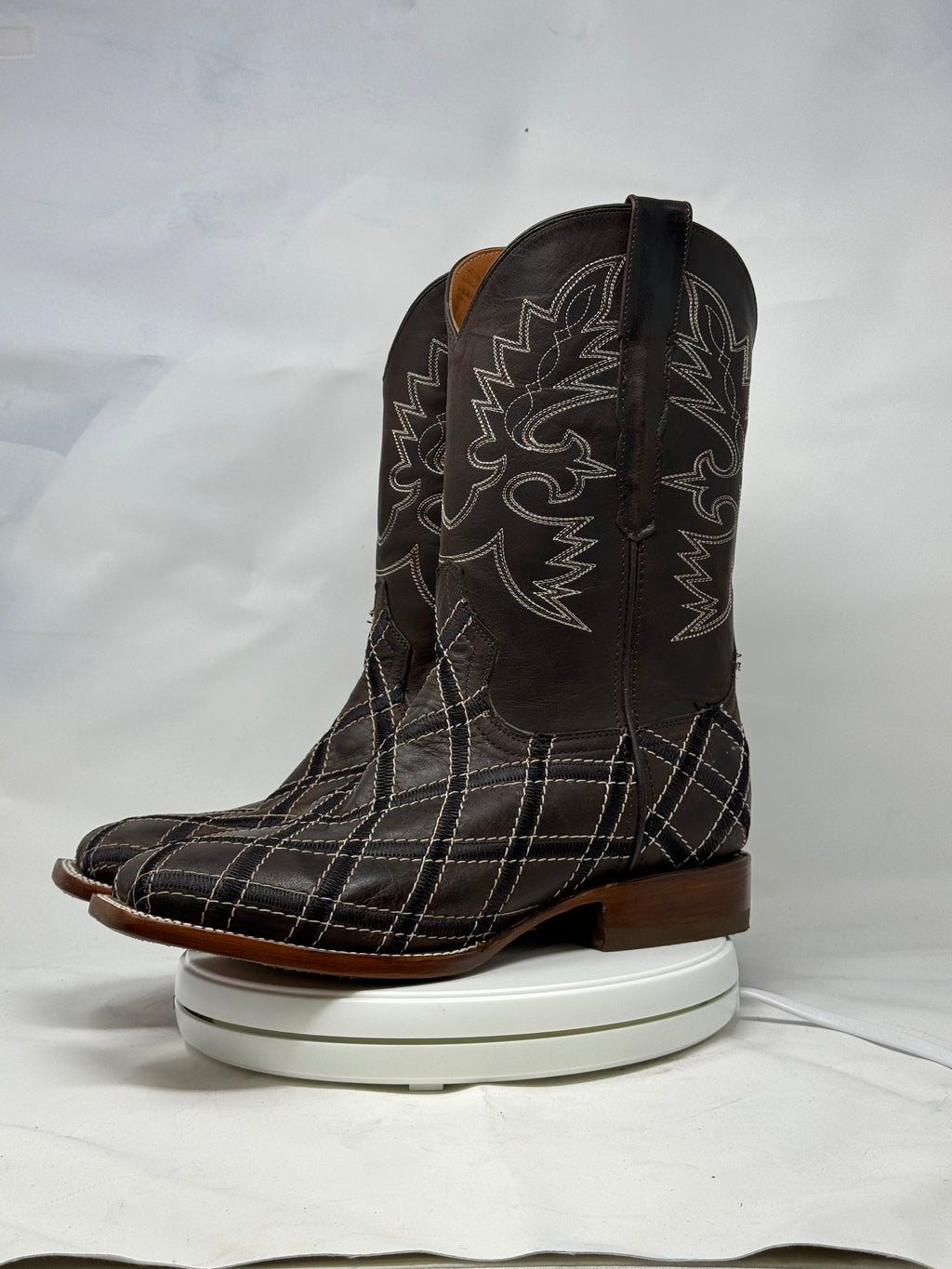 DJ1042 | Don Juan Boots Men's Mad Dog Chocolate Rhombus