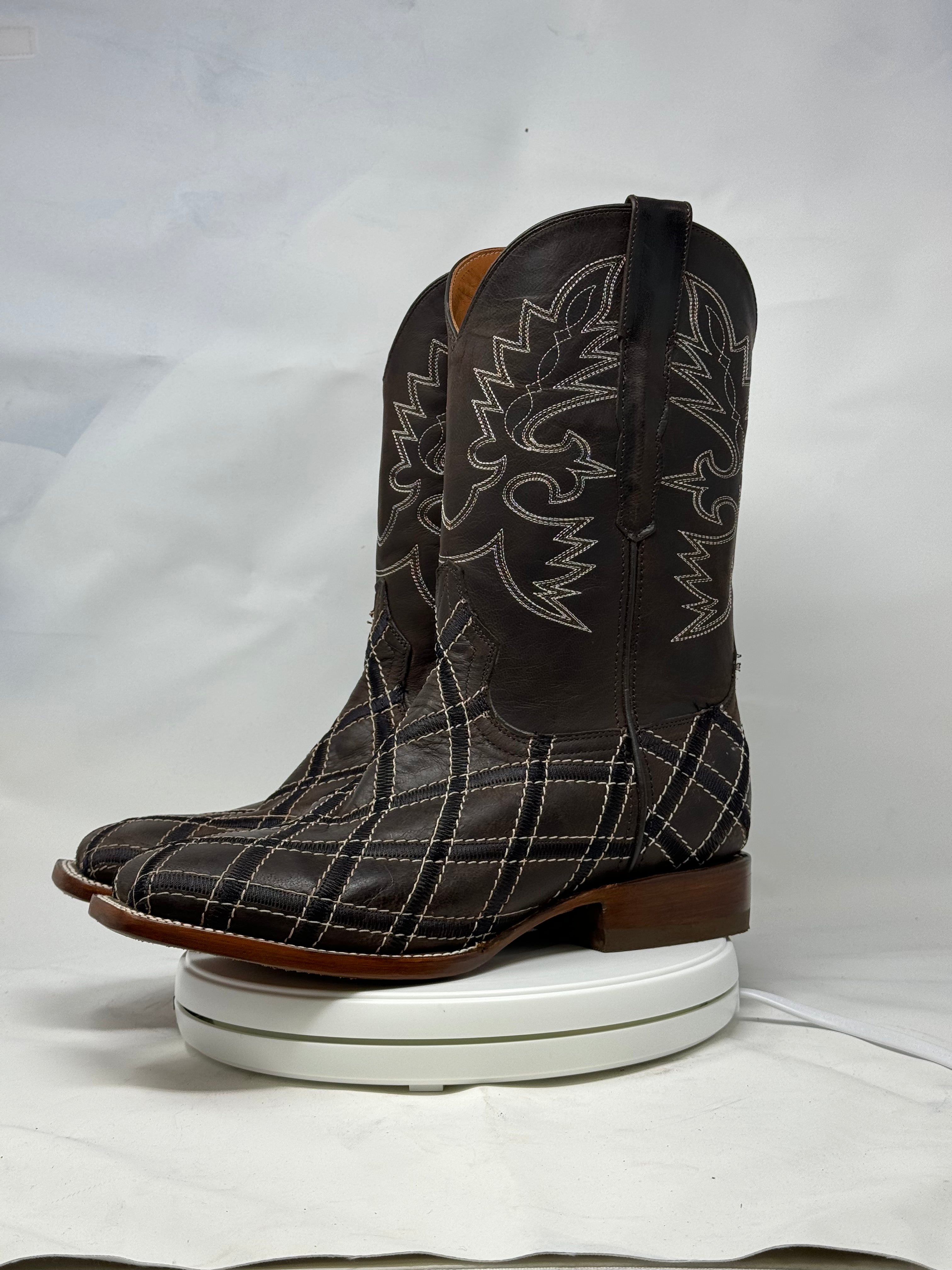 DJ1042 | Don Juan Boots Men's Mad Dog Chocolate Rhombus