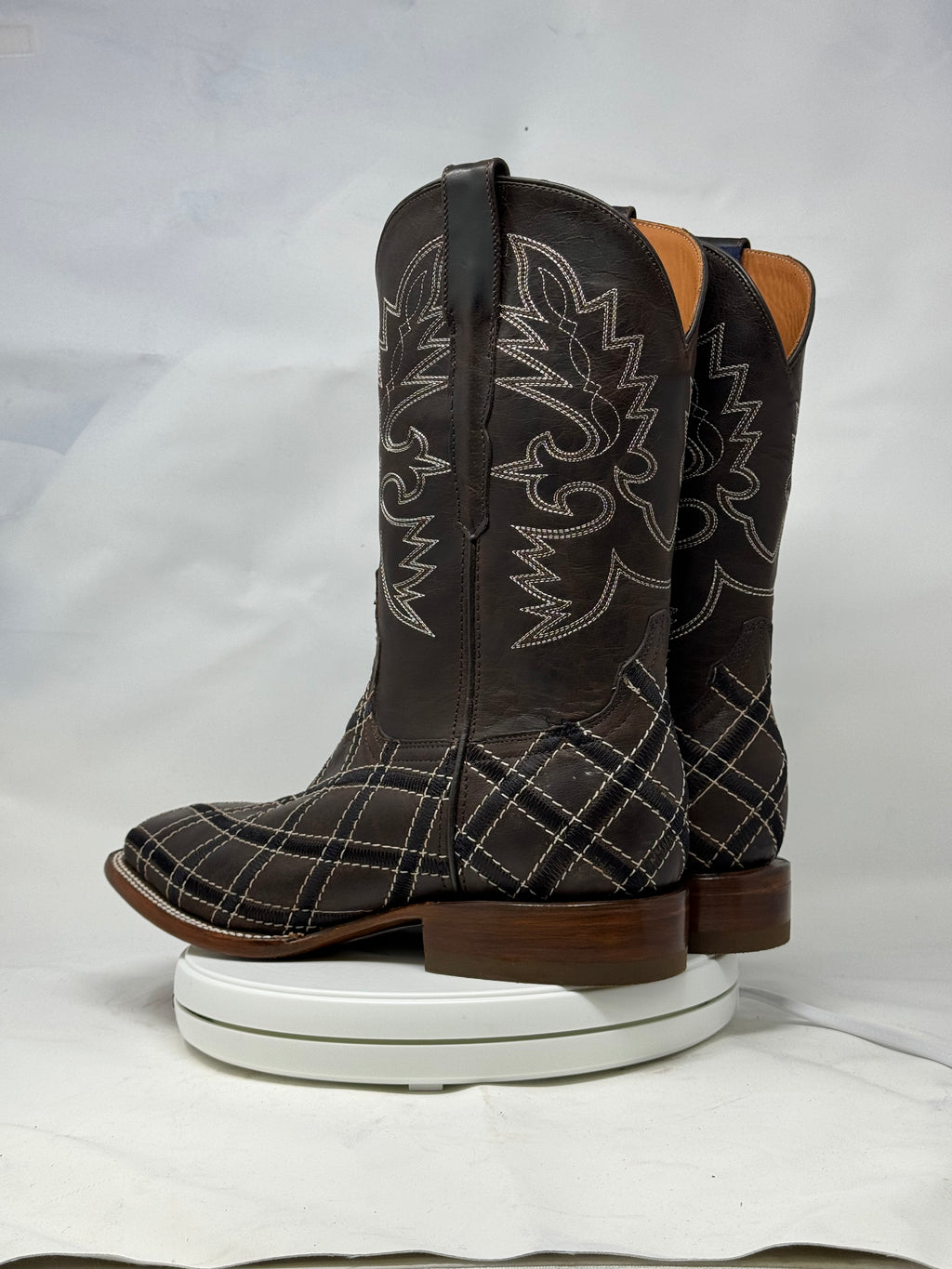 DJ1042 | Don Juan Boots Men's Mad Dog Chocolate Rhombus