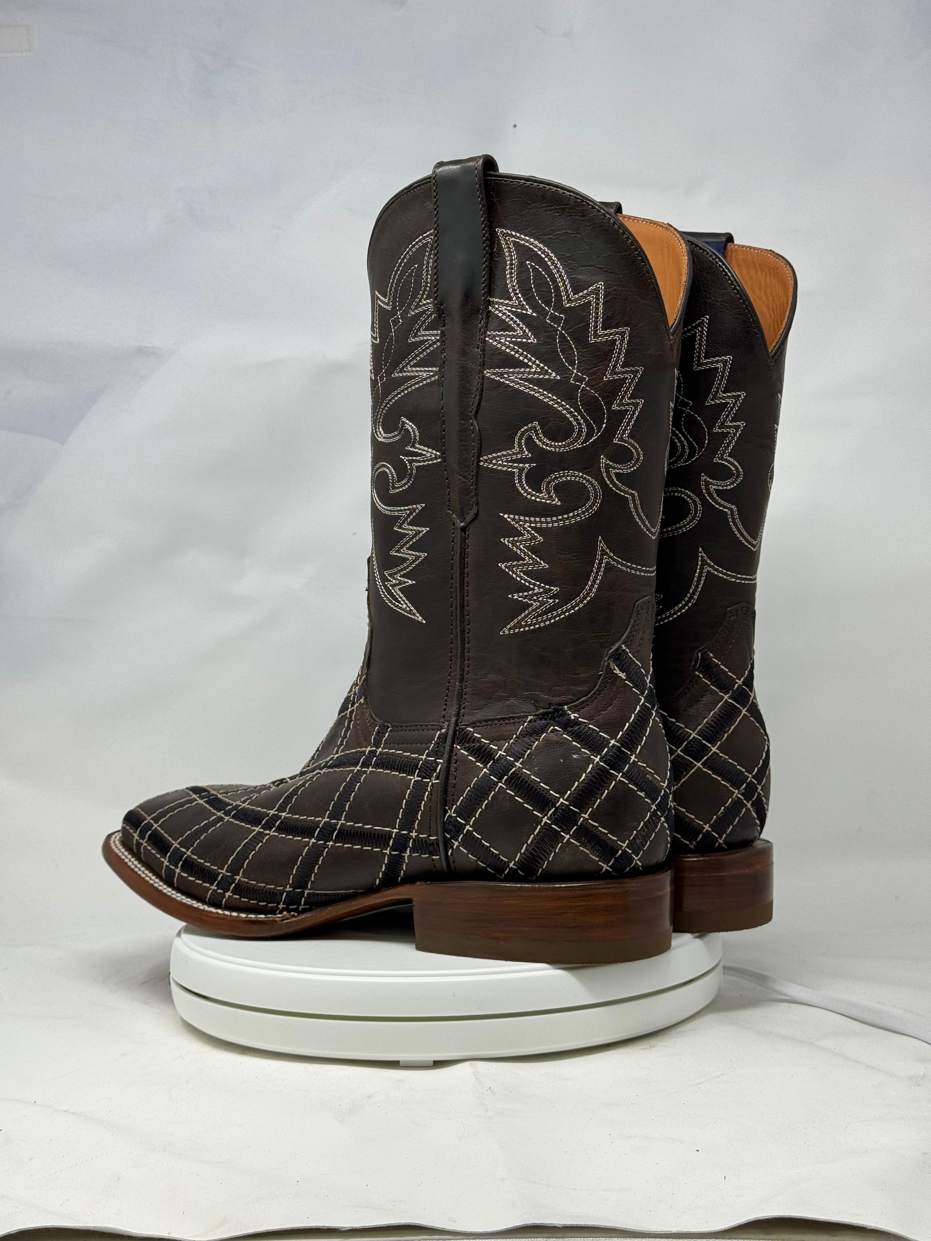 DJ1042 | Don Juan Boots Men's Mad Dog Chocolate Rhombus