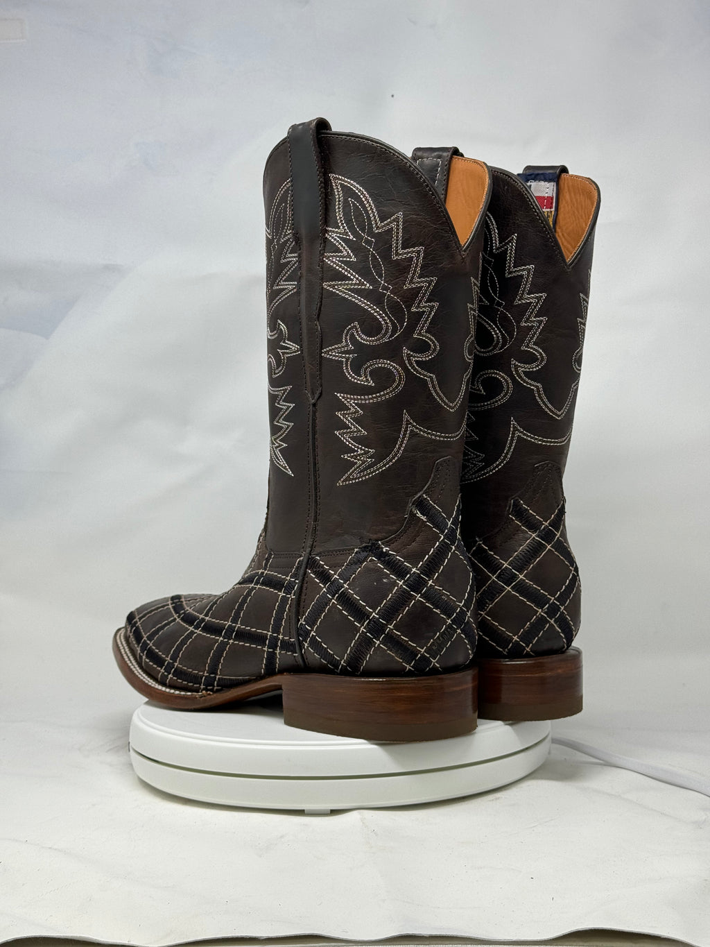 DJ1042 | Don Juan Boots Men's Mad Dog Chocolate Rhombus