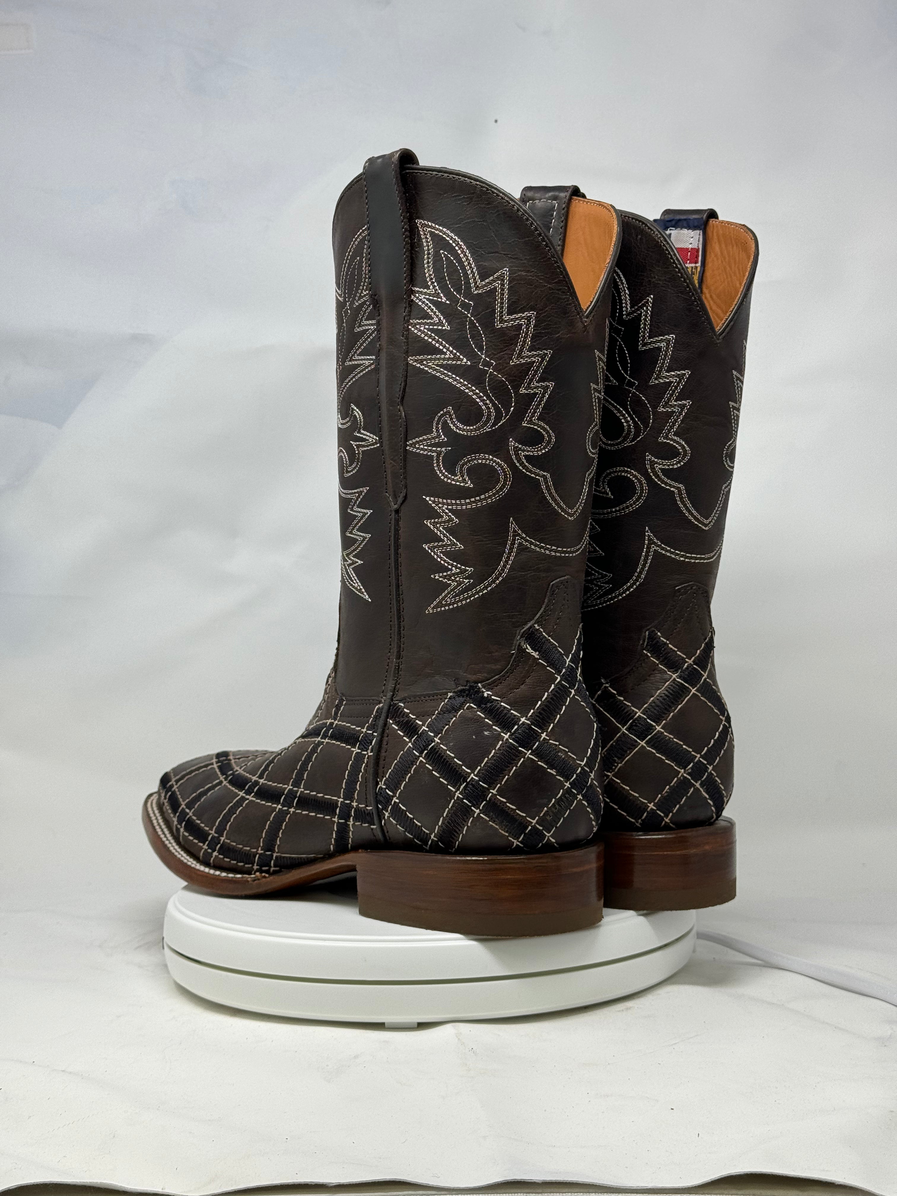 DJ1042 | Don Juan Boots Men's Mad Dog Chocolate Rhombus