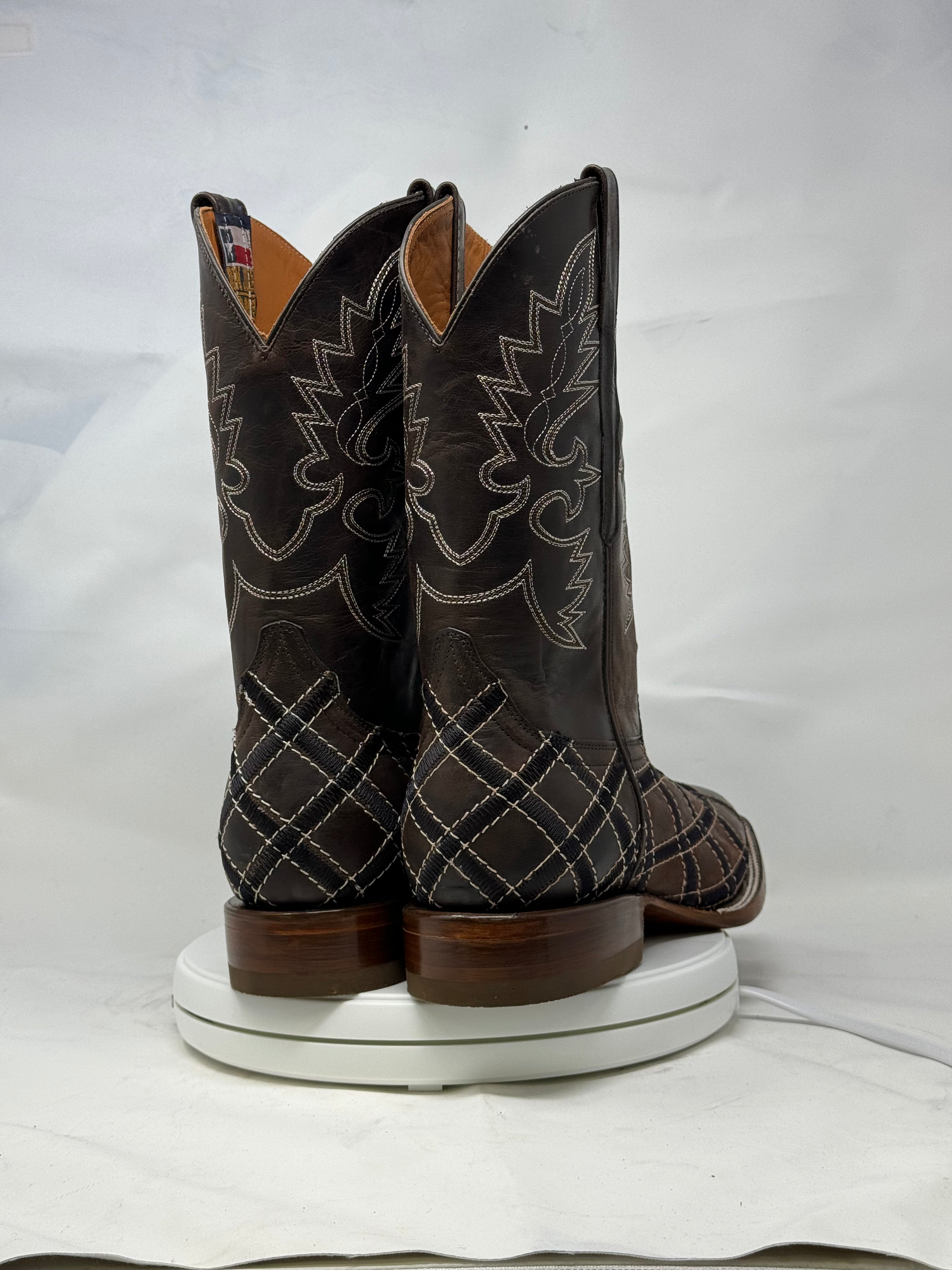 DJ1042 | Don Juan Boots Men's Mad Dog Chocolate Rhombus