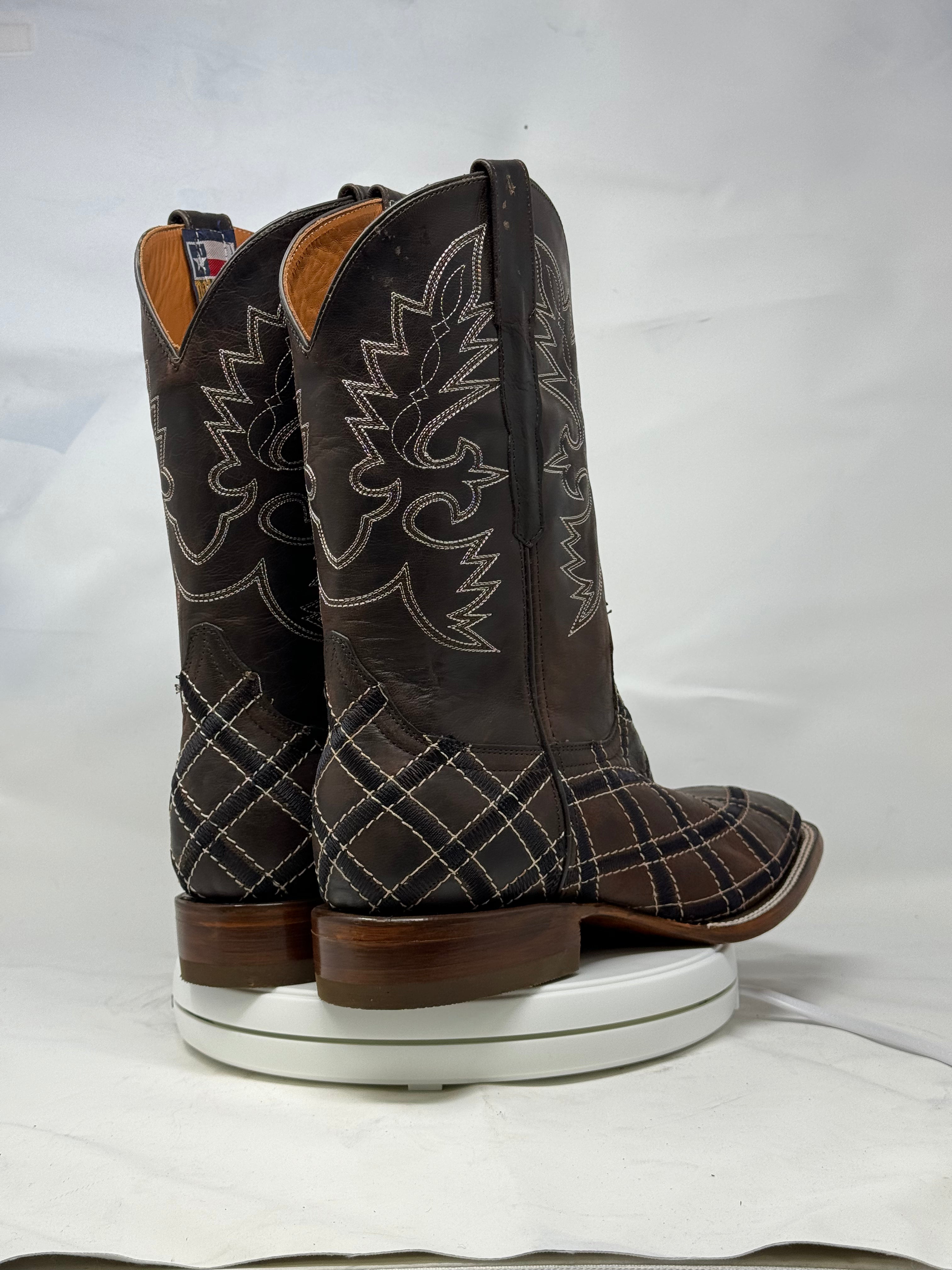 DJ1042 | Don Juan Boots Men's Mad Dog Chocolate Rhombus