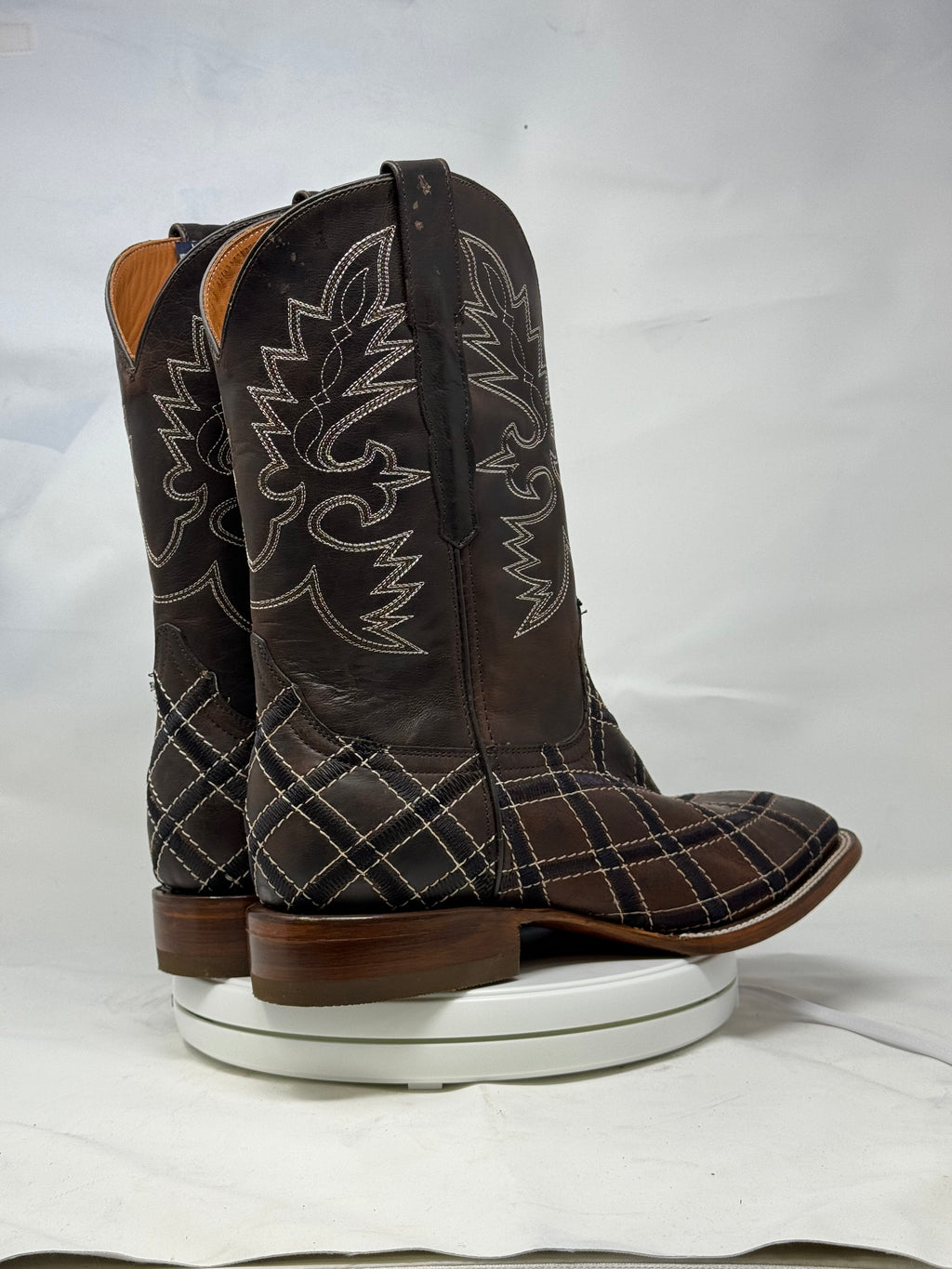 DJ1042 | Don Juan Boots Men's Mad Dog Chocolate Rhombus