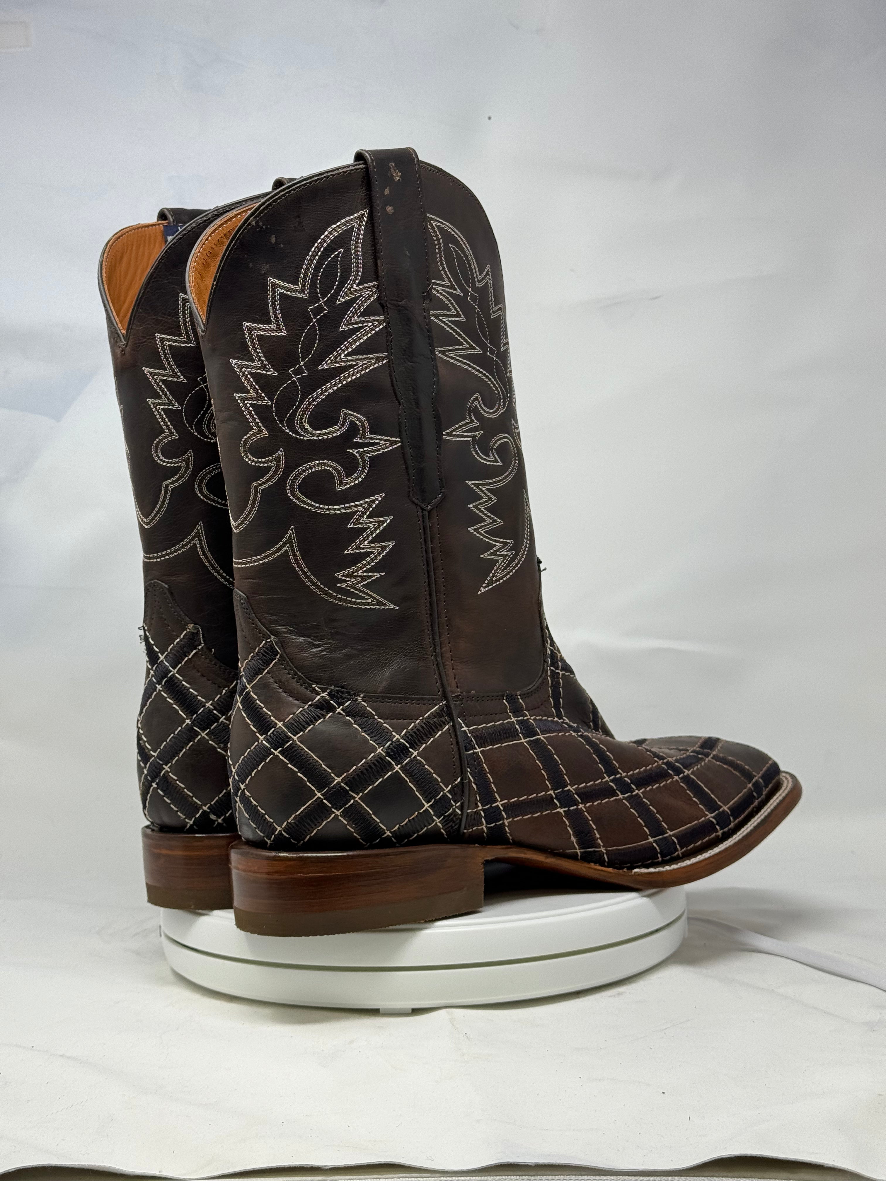 DJ1042 | Don Juan Boots Men's Mad Dog Chocolate Rhombus