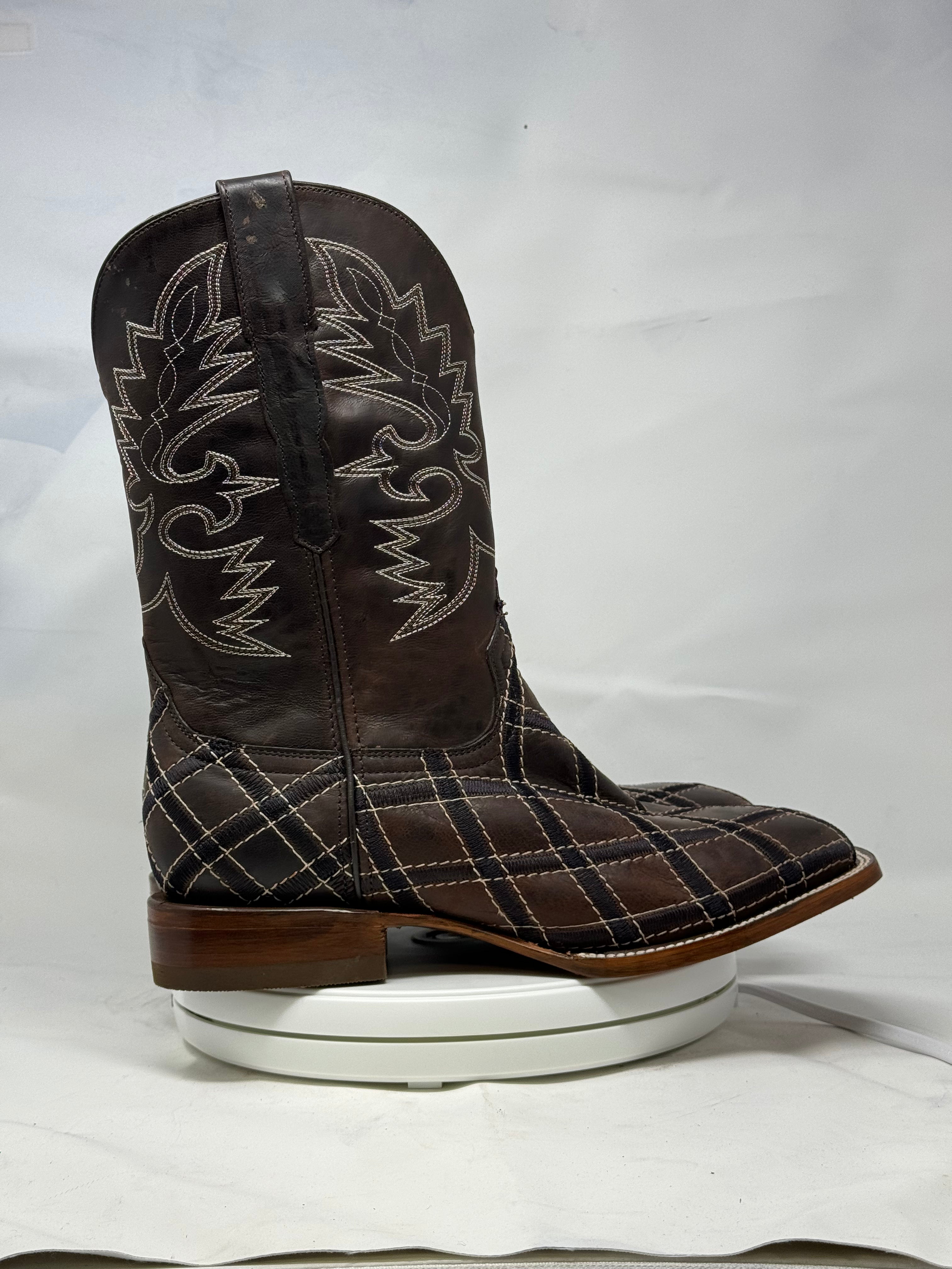 DJ1042 | Don Juan Boots Men's Mad Dog Chocolate Rhombus
