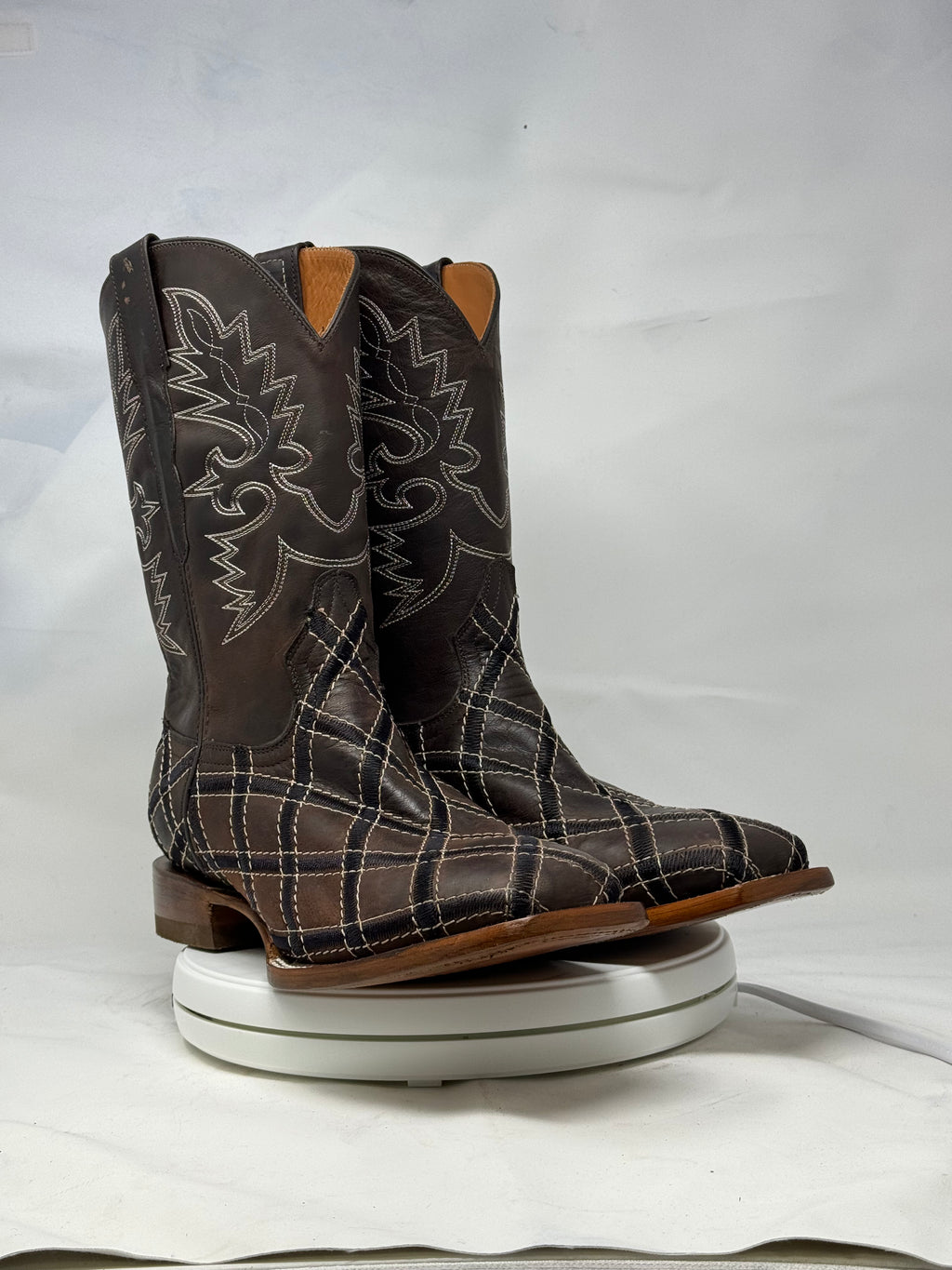 DJ1042 | Don Juan Boots Men's Mad Dog Chocolate Rhombus